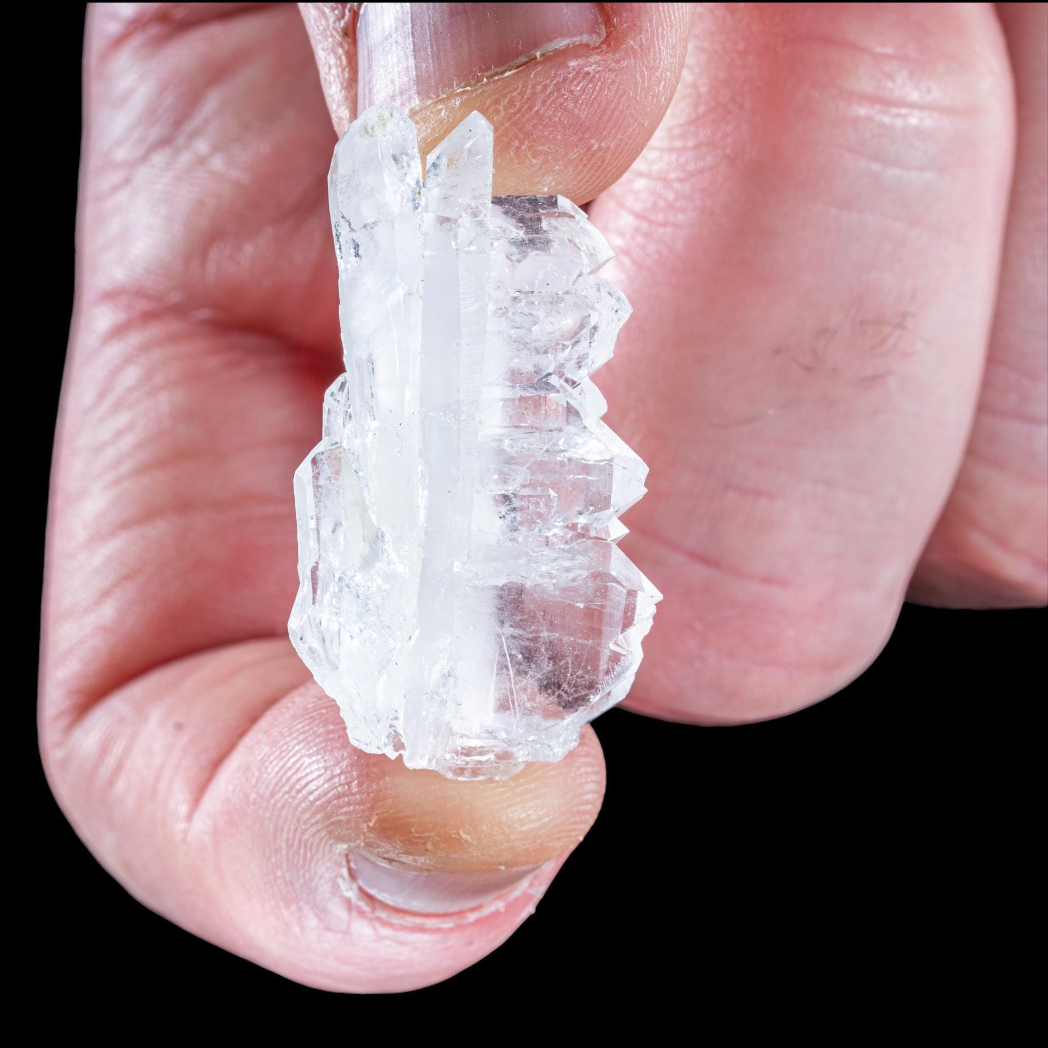 Quartz crystal cluster, swiss alpine quartz, faden quartz cluster, natural quartz specimen for display, collector mineral - Image 6
