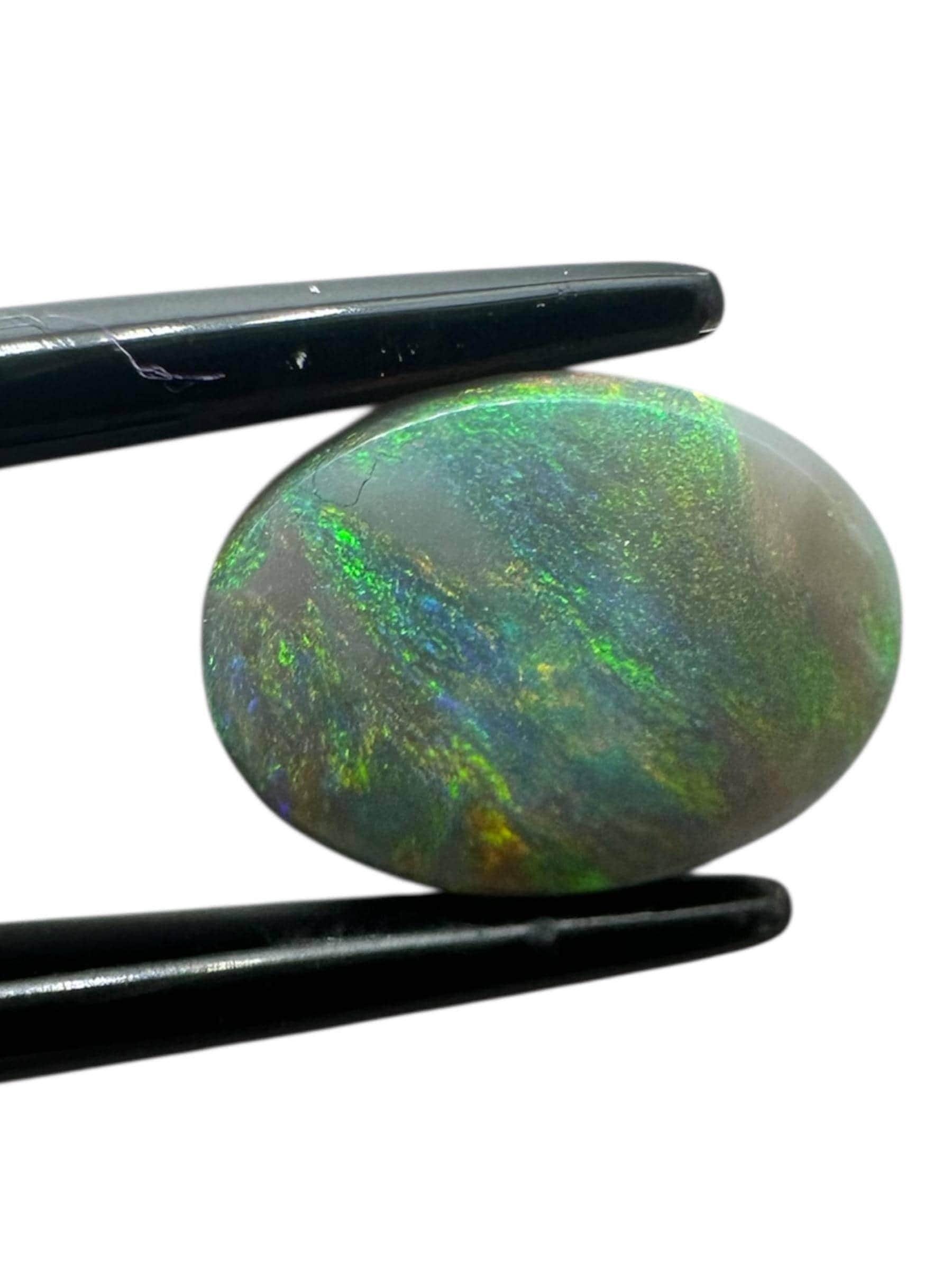 Natural lightning ridge opal, green fire dark opal cabochon, australian solid opal for jewellery, wire wrapping, healing or gifts - Image 7