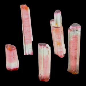 Tricolour tourmaline crystal, pink green afghan tourmaline, raw tourmaline crystals, paprok afghanistan mineral specimen