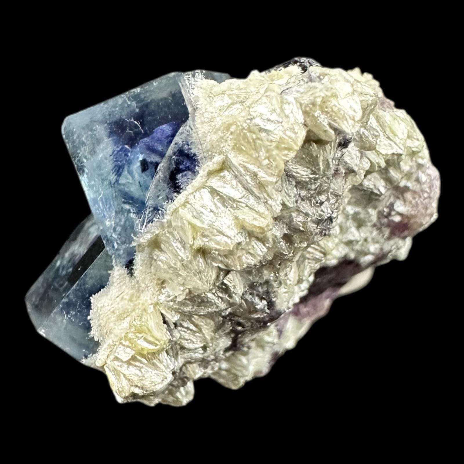 Raw fluorite crystal with matrix, purple cubic fluorite specimen, display crystal from china, collectible raw crystal for shelf or gift - Image 7