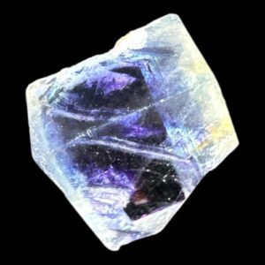 Fluorite crystal with purple phantom zoning, gemmy chinese fluorite cluster, small natural fluorite for crystal collectors or display
