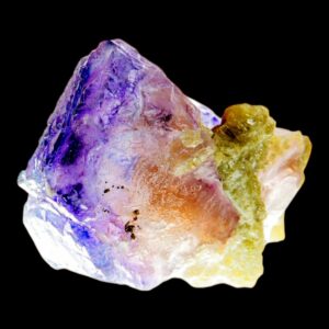 Purple fluorite crystal cluster for shelf display, natural fluorite for mineral collectors
