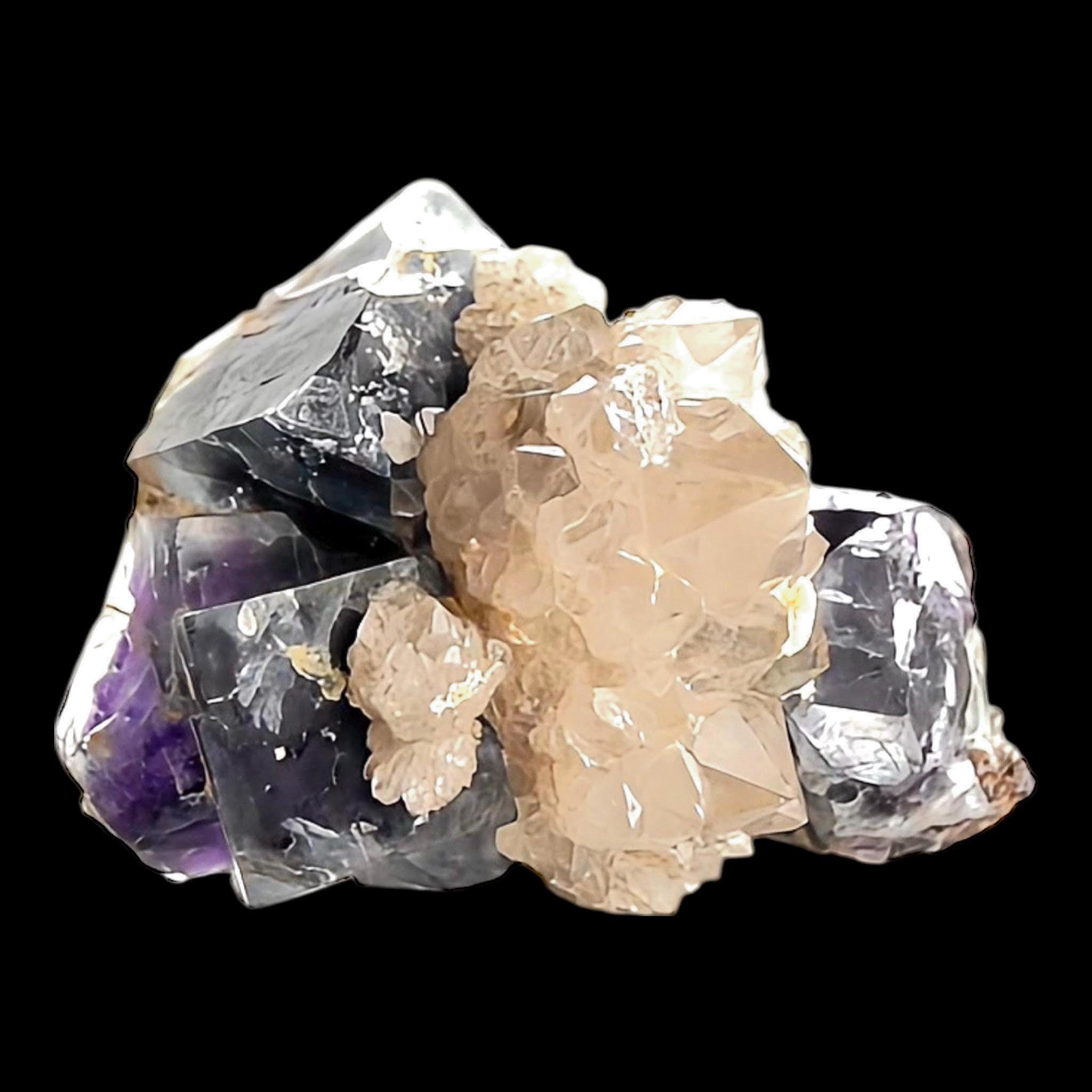 Fluorite with quartz for collectors, natural crystal cluster for home decor, gift for birthdays or new home, fluorite and quartz combination - Image 4