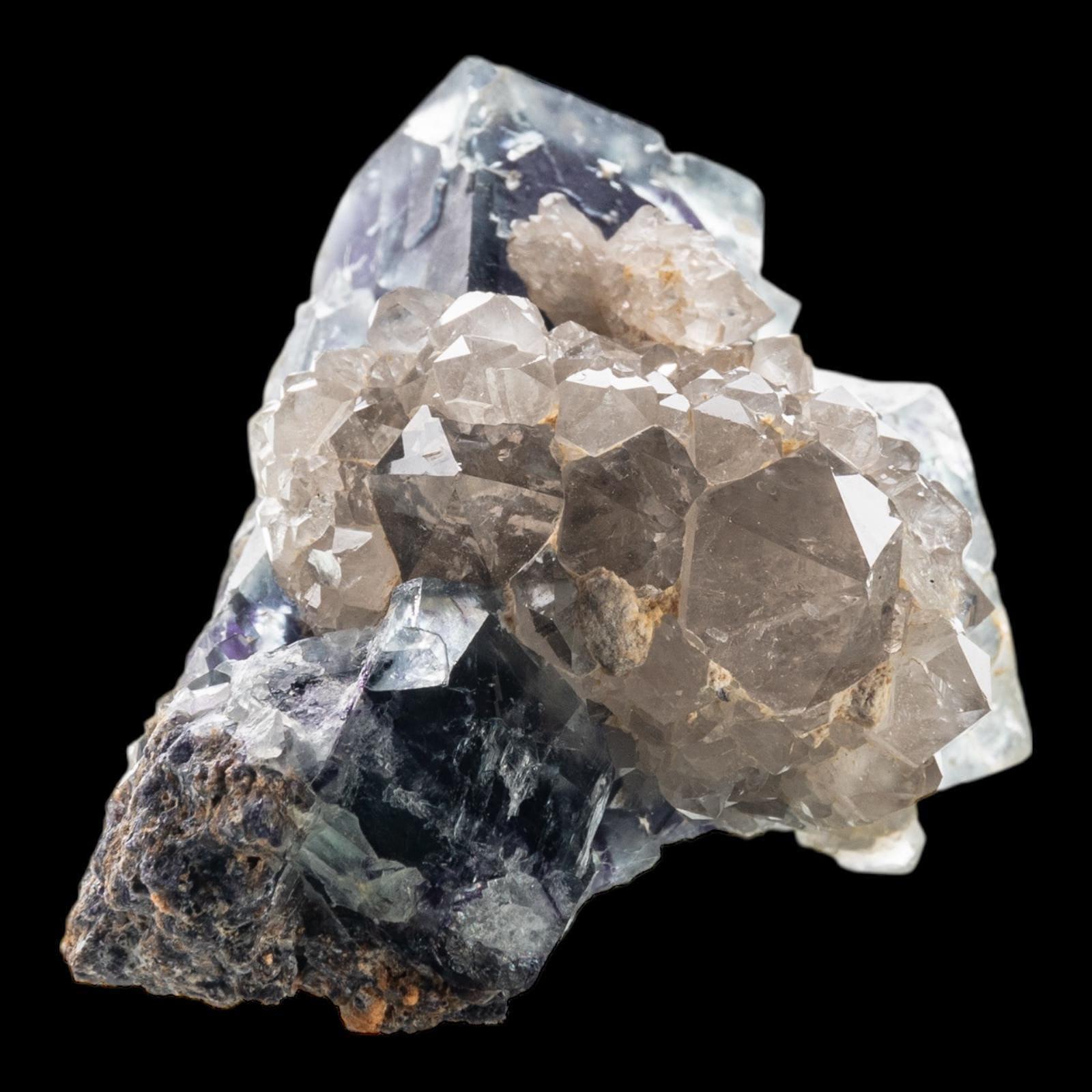 Fluorite with quartz for collectors, natural crystal cluster for home decor, gift for birthdays or new home, fluorite and quartz combination - Image 5