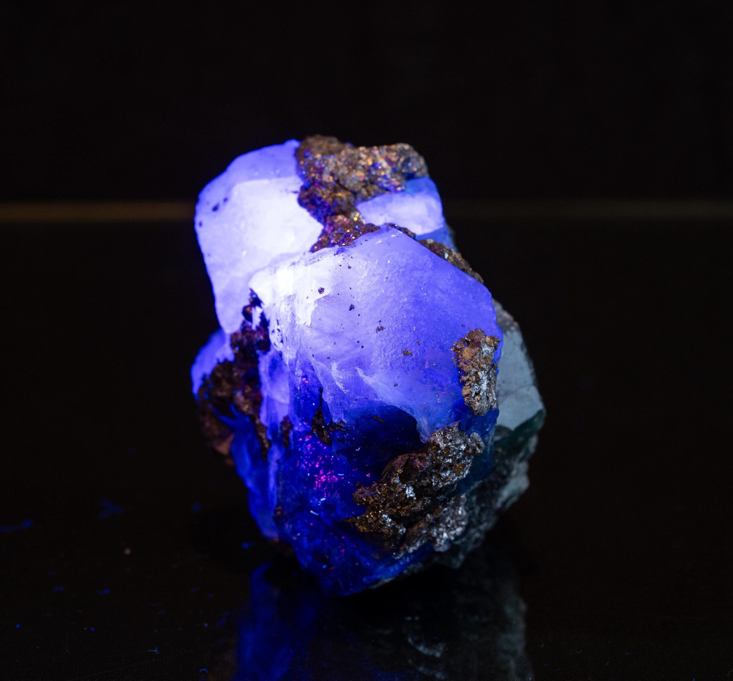 Green fluorite crystal with pyrite, uv reactive fluorite specimen on matrix, natural cubic fluorite for collectors, peru mineral - Image 9