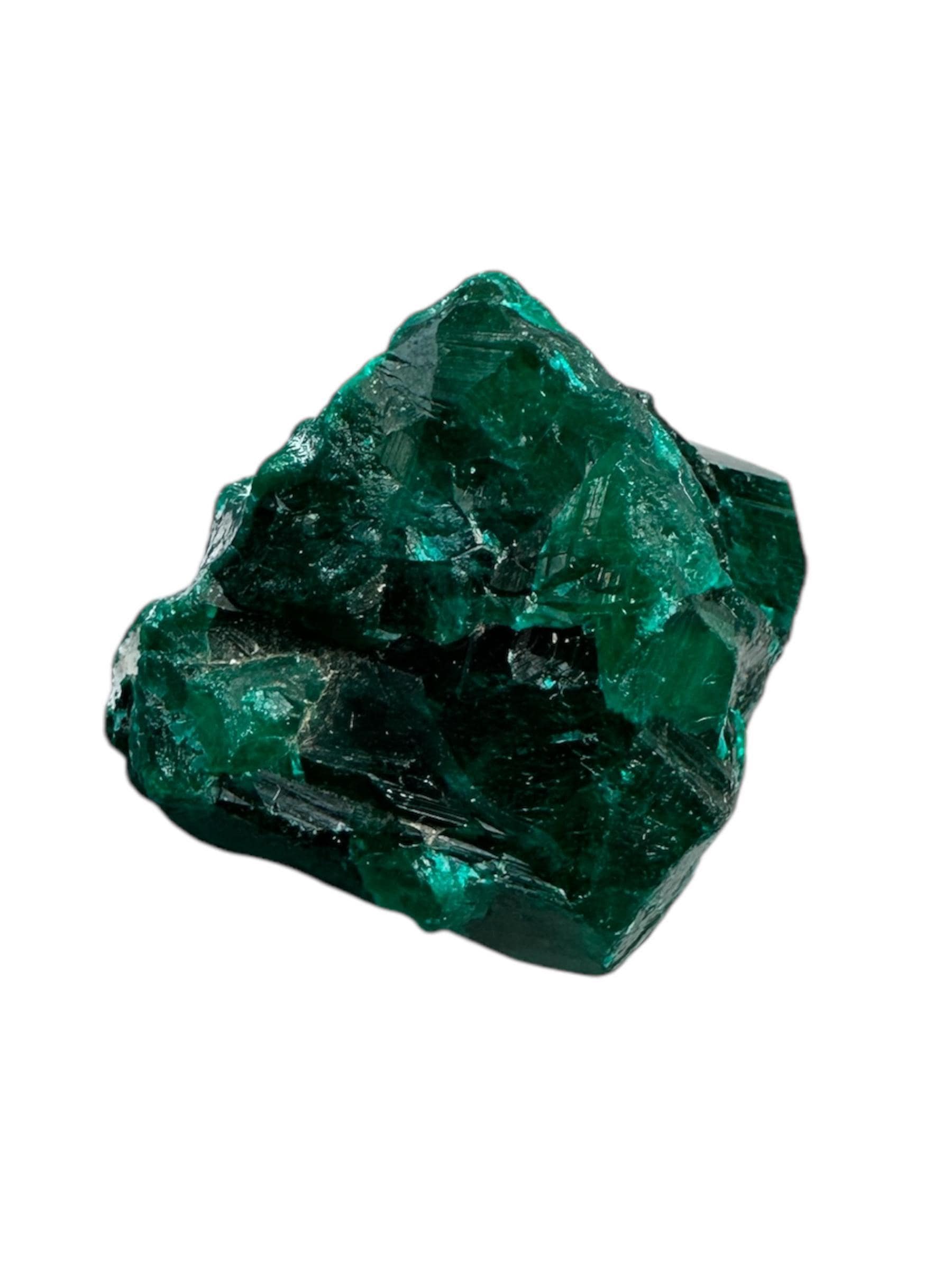 Dioptase crystal specimen, sharp green crystals, likasi congo mineral, rare collector crystal, raw dioptase cluster, african mineral