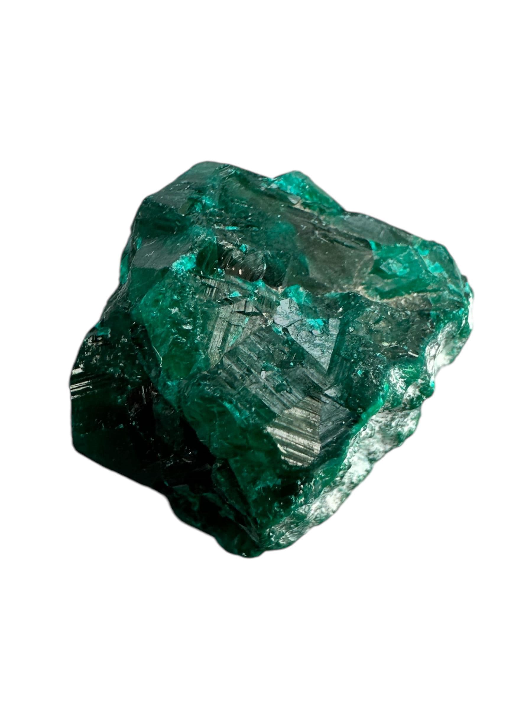 Dioptase crystal specimen, sharp green crystals, likasi congo mineral, rare collector crystal, raw dioptase cluster, african mineral - Image 3
