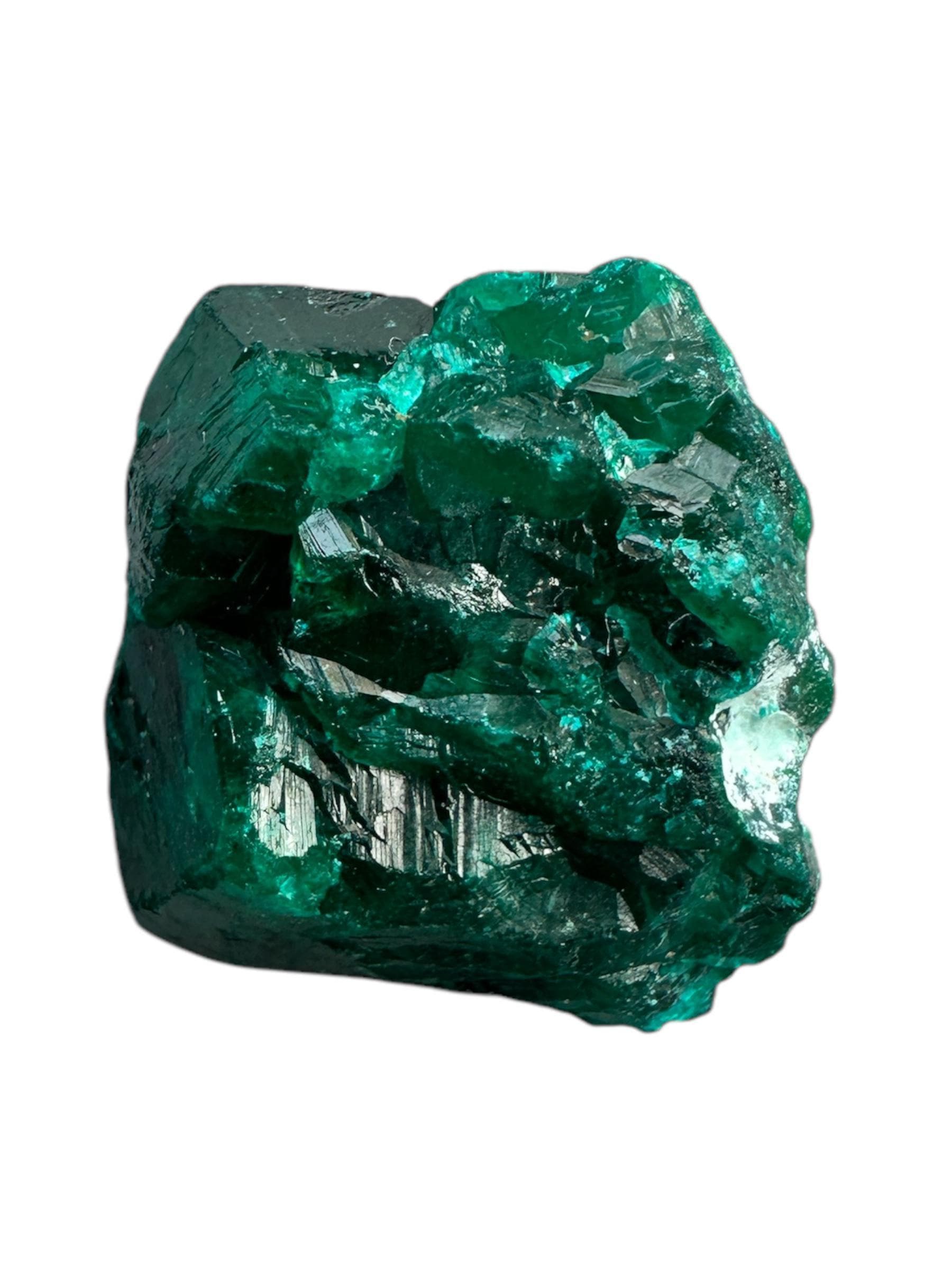 Dioptase crystal specimen, sharp green crystals, likasi congo mineral, rare collector crystal, raw dioptase cluster, african mineral - Image 7