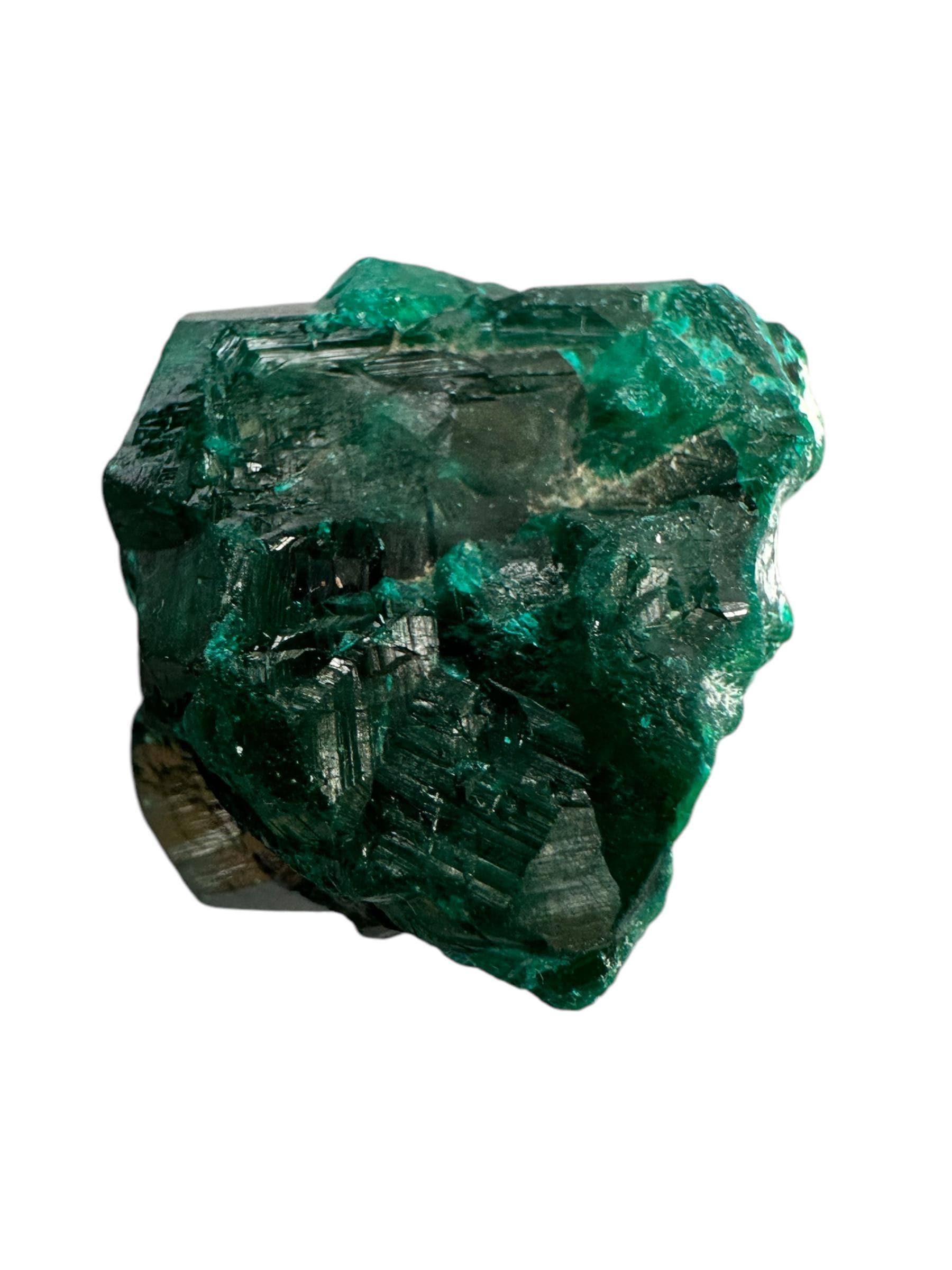 Dioptase crystal specimen, sharp green crystals, likasi congo mineral, rare collector crystal, raw dioptase cluster, african mineral - Image 9