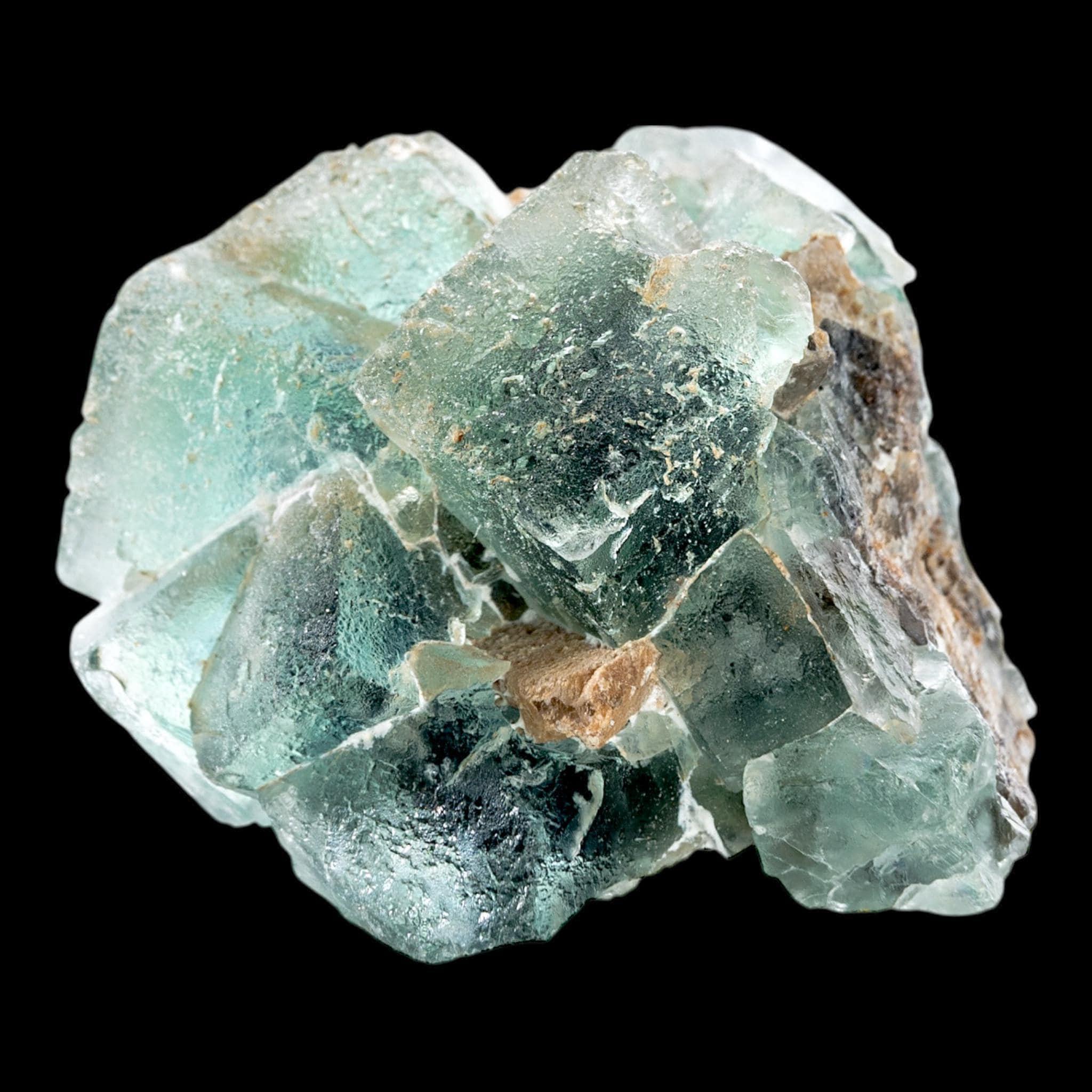 Green fluorite crystal cluster natural fluorite on matrix cubic fluorite specimen from namibia mineral crystal for collectors display - Image 5