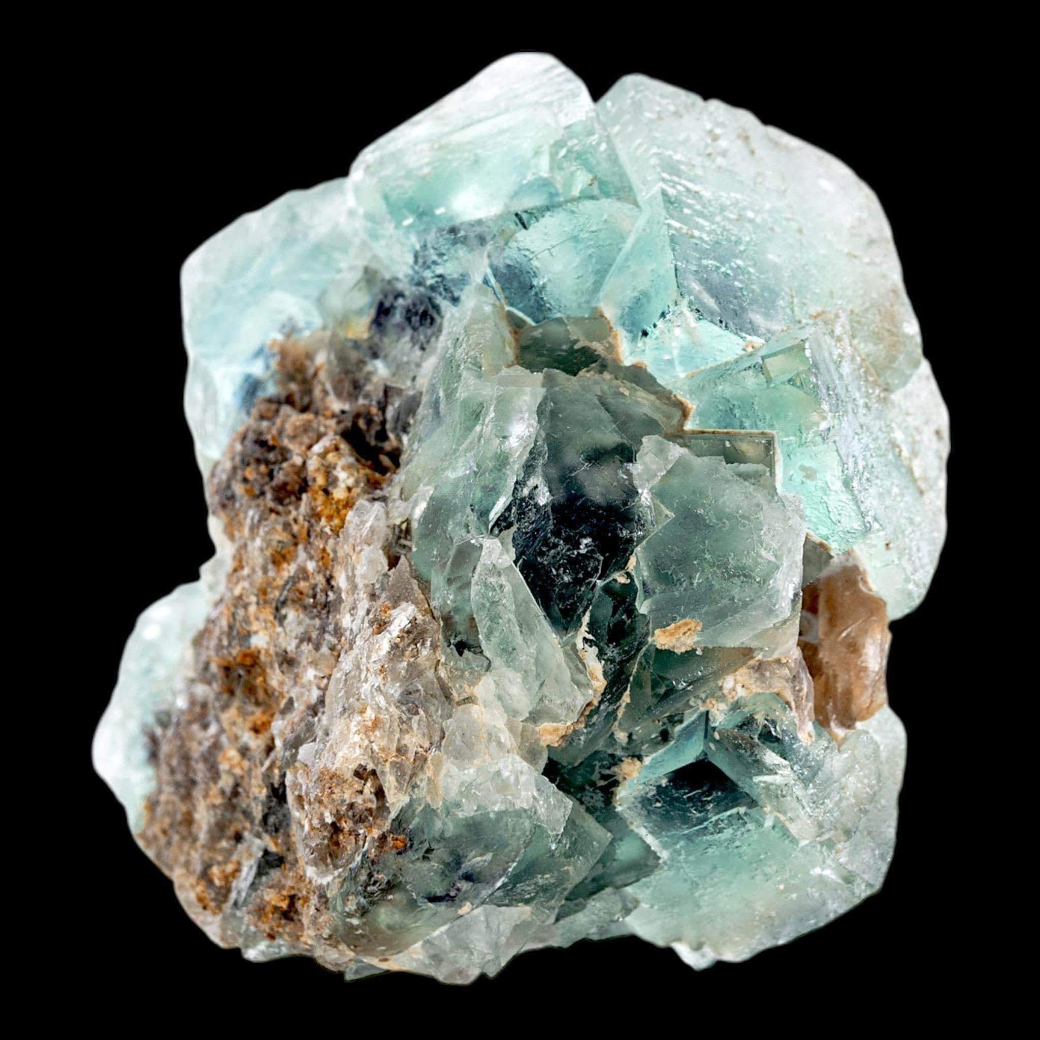 Green fluorite crystal cluster natural fluorite on matrix cubic fluorite specimen from namibia mineral crystal for collectors display - Image 6