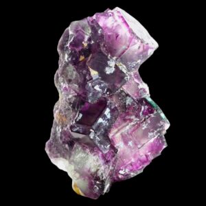 Purple Fluorite Crystal Cluster, Cubes with Green Edges, Okorusu Mine, Namibia, Miniature Fluorite