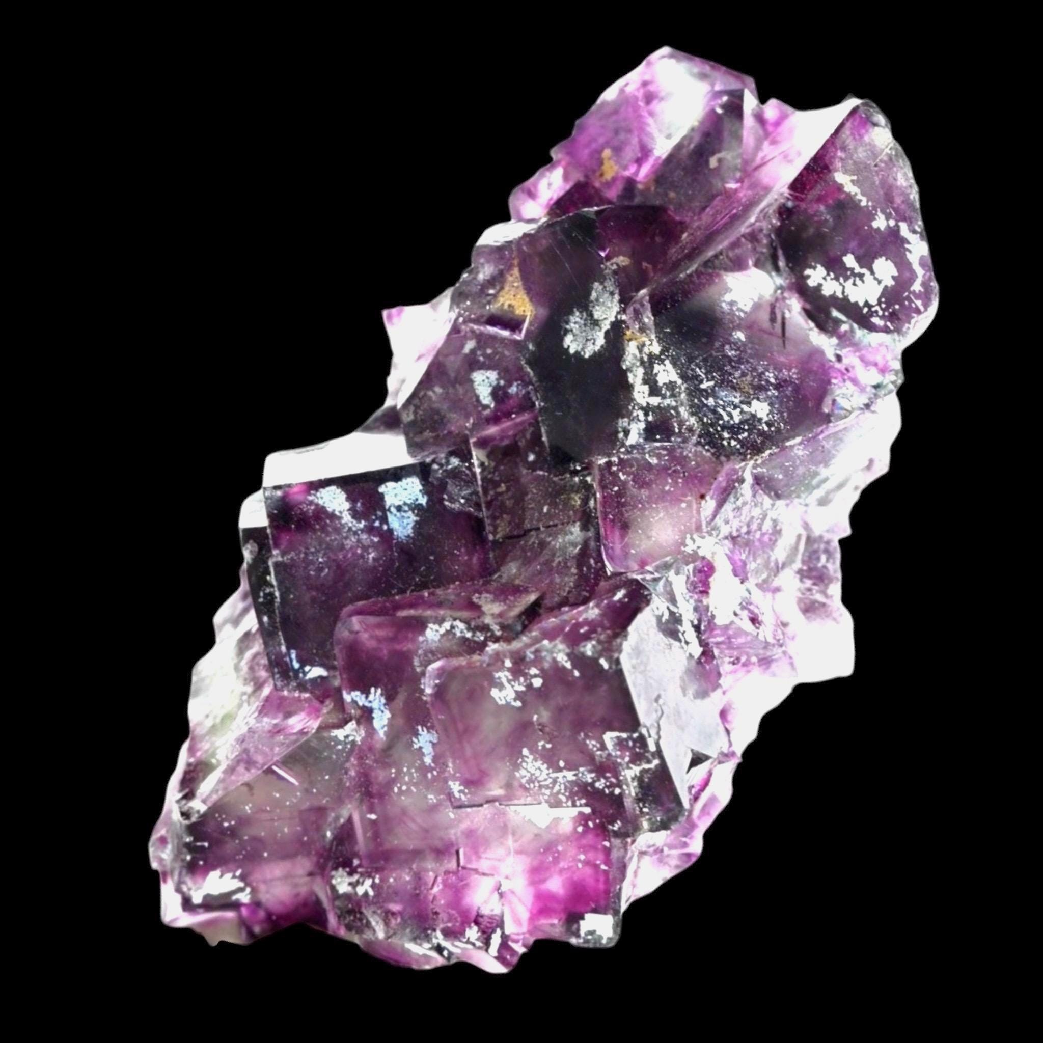 Purple Fluorite Crystal Cluster, Cubes with Green Edges, Okorusu Mine, Namibia, Miniature Fluorite - Image 4