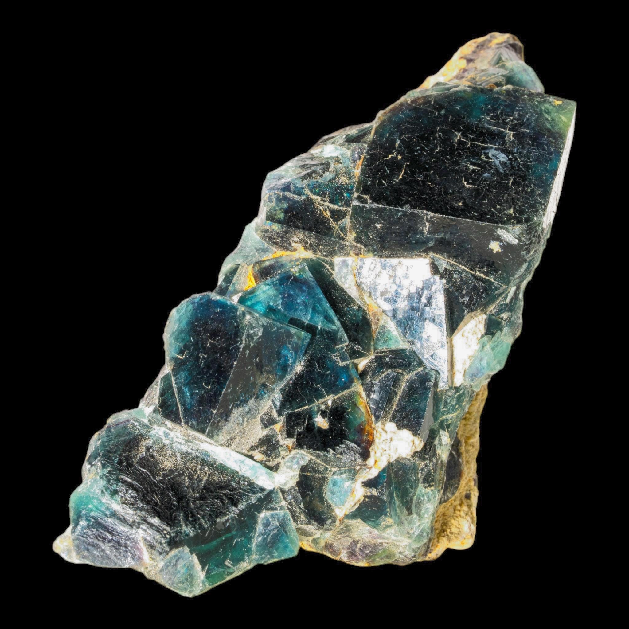 Fluorite on Matrix, Dark Green Cubic Crystal Cluster, Mineral Specimen, Okorusu Mine, Namibia - Image 2