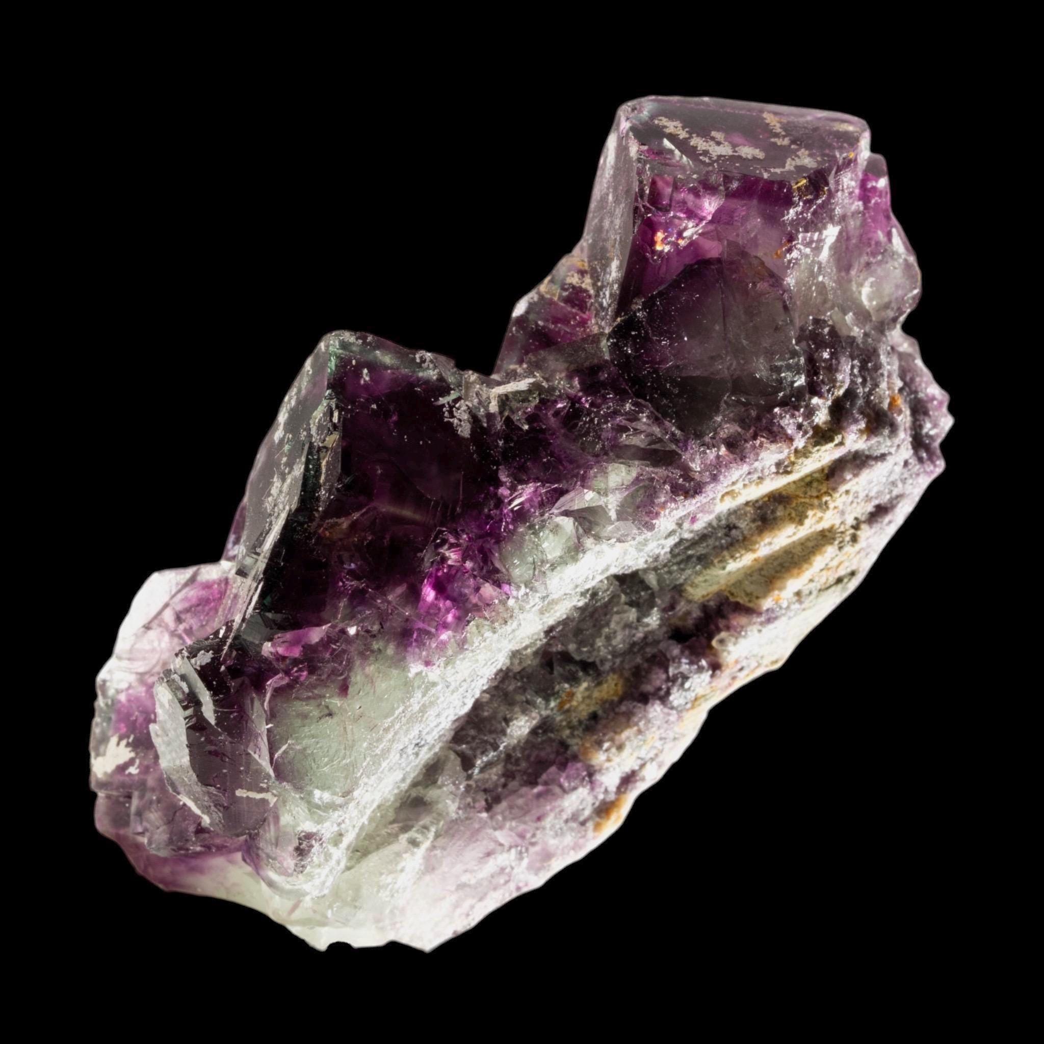 Purple Fluorite Crystal Cluster, Cubes with Green Edges, Okorusu Mine, Namibia, Miniature Fluorite - Image 9