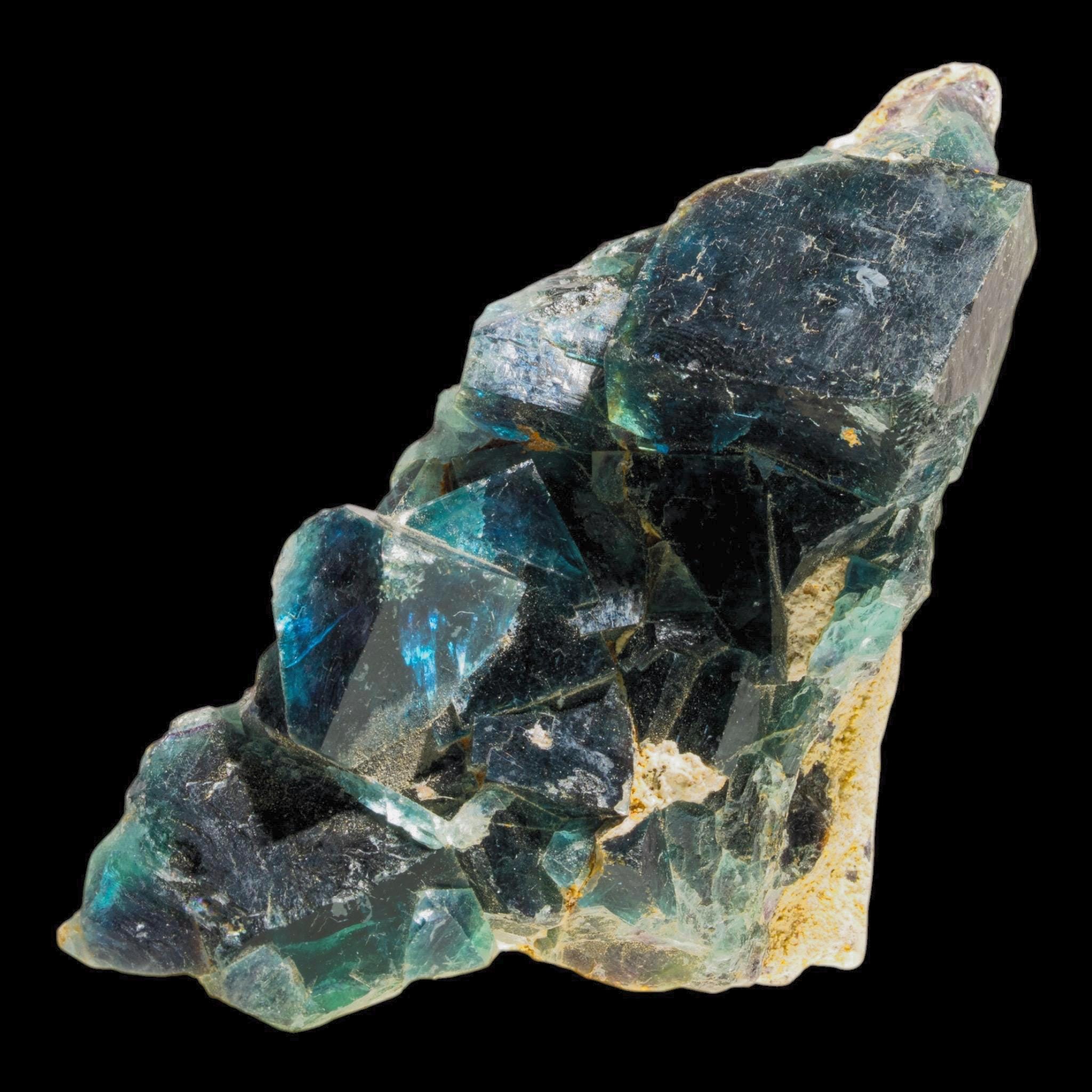 Fluorite on Matrix, Dark Green Cubic Crystal Cluster, Mineral Specimen, Okorusu Mine, Namibia - Image 4