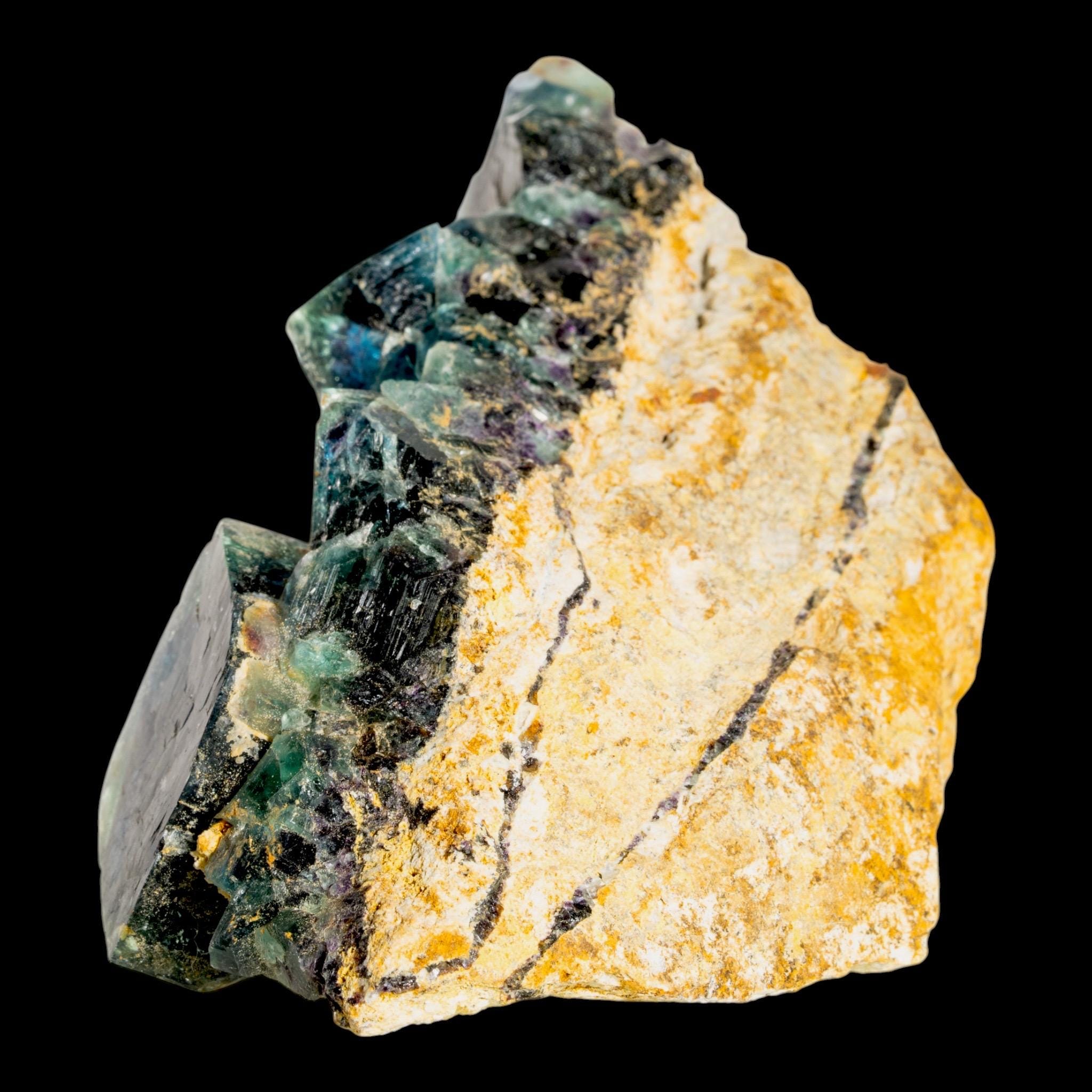 Fluorite on Matrix, Dark Green Cubic Crystal Cluster, Mineral Specimen, Okorusu Mine, Namibia - Image 5
