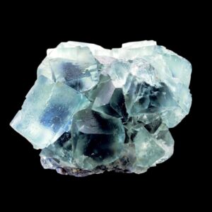 Blue fluorite crystal cluster cubic fluorite on matrix natural fluorite specimen display mineral collector crystal