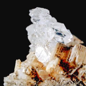 Faden quartz crystal on matrix, swiss alpine quartz, natural quartz crystal cluster, rare mineral specimen, collector display piece