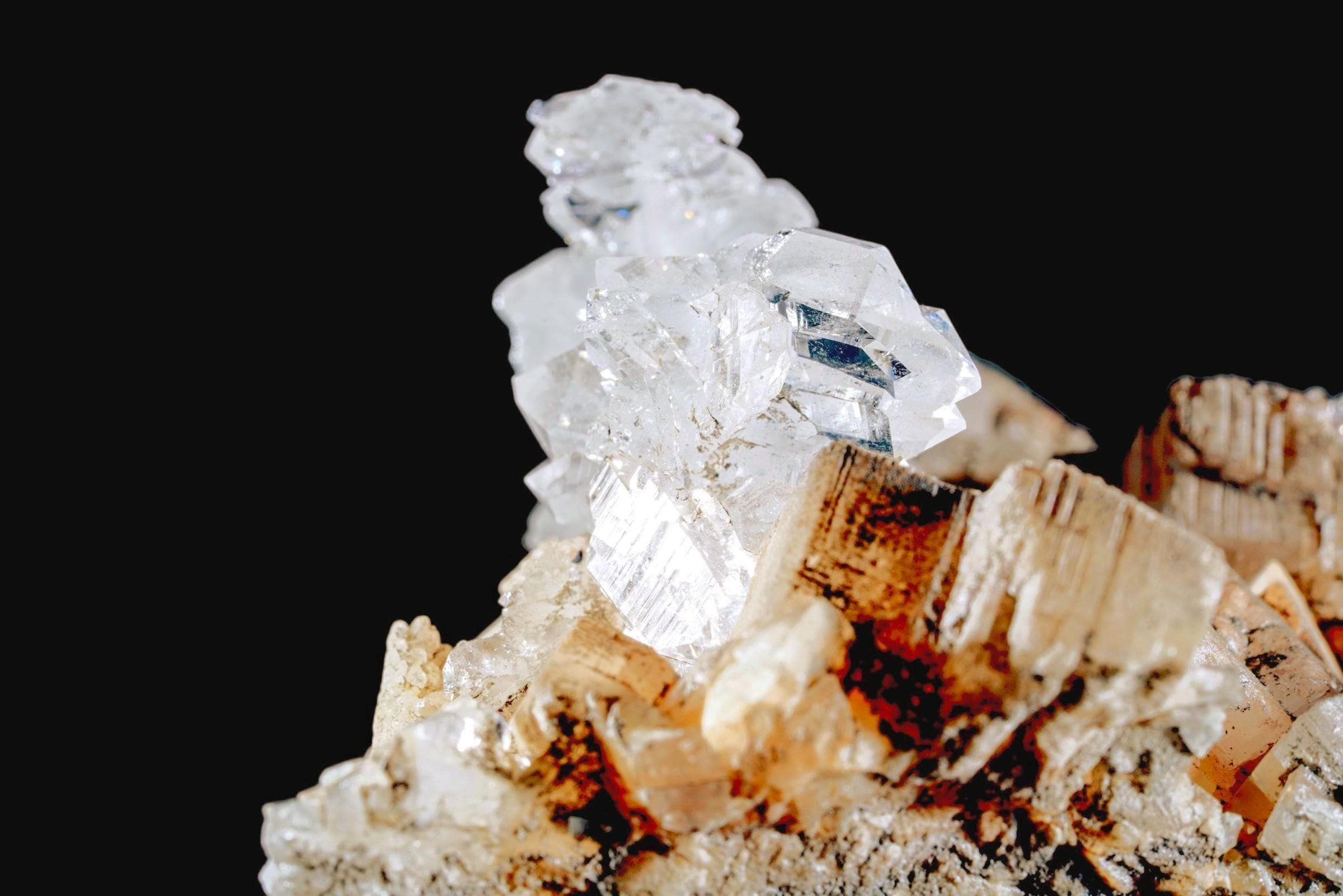 Faden quartz crystal on matrix, swiss alpine quartz, natural quartz crystal cluster, rare mineral specimen, collector display piece
