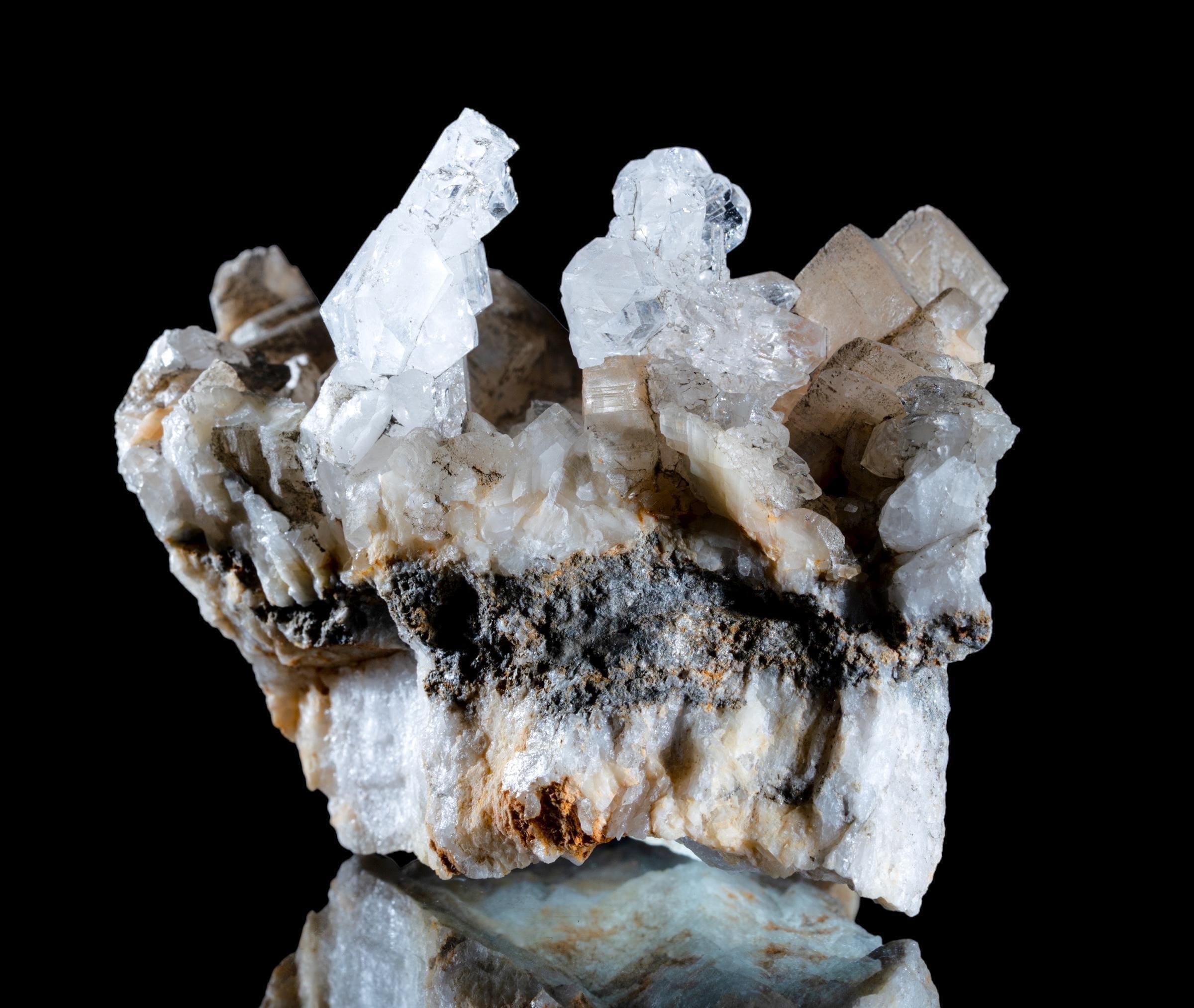 Faden quartz crystal on matrix, swiss alpine quartz, natural quartz crystal cluster, rare mineral specimen, collector display piece - Image 5