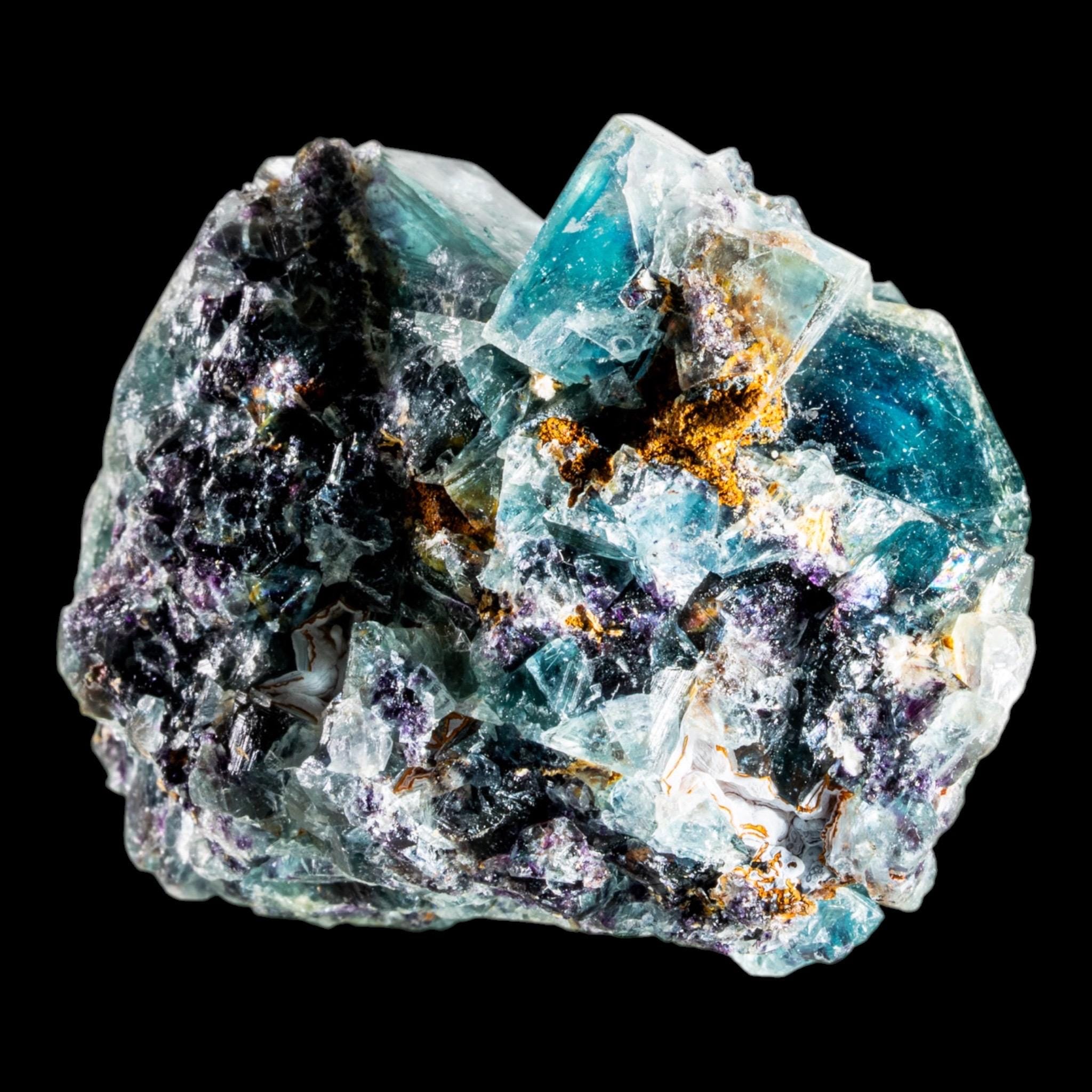 Fluorite Crystal Cluster, Natural Blue Phantom Cubes, Butterfly Pocket, Okorusu Mine Namibia, Mineral Specimen - Image 5