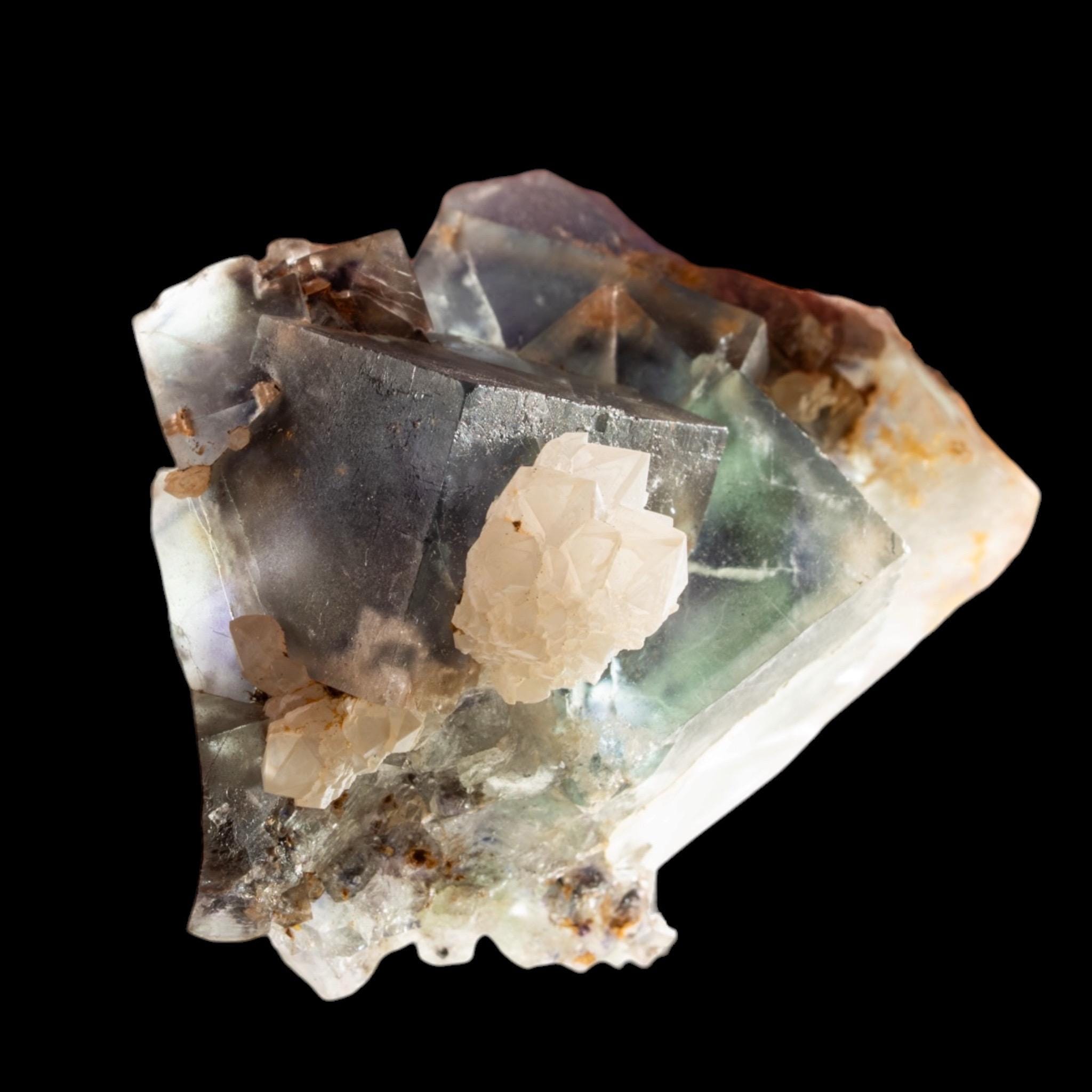 Okorusu Fluorite Crystal Cluster, Green and Purple Cubic Mineral Specimen, Namibia - Image 6