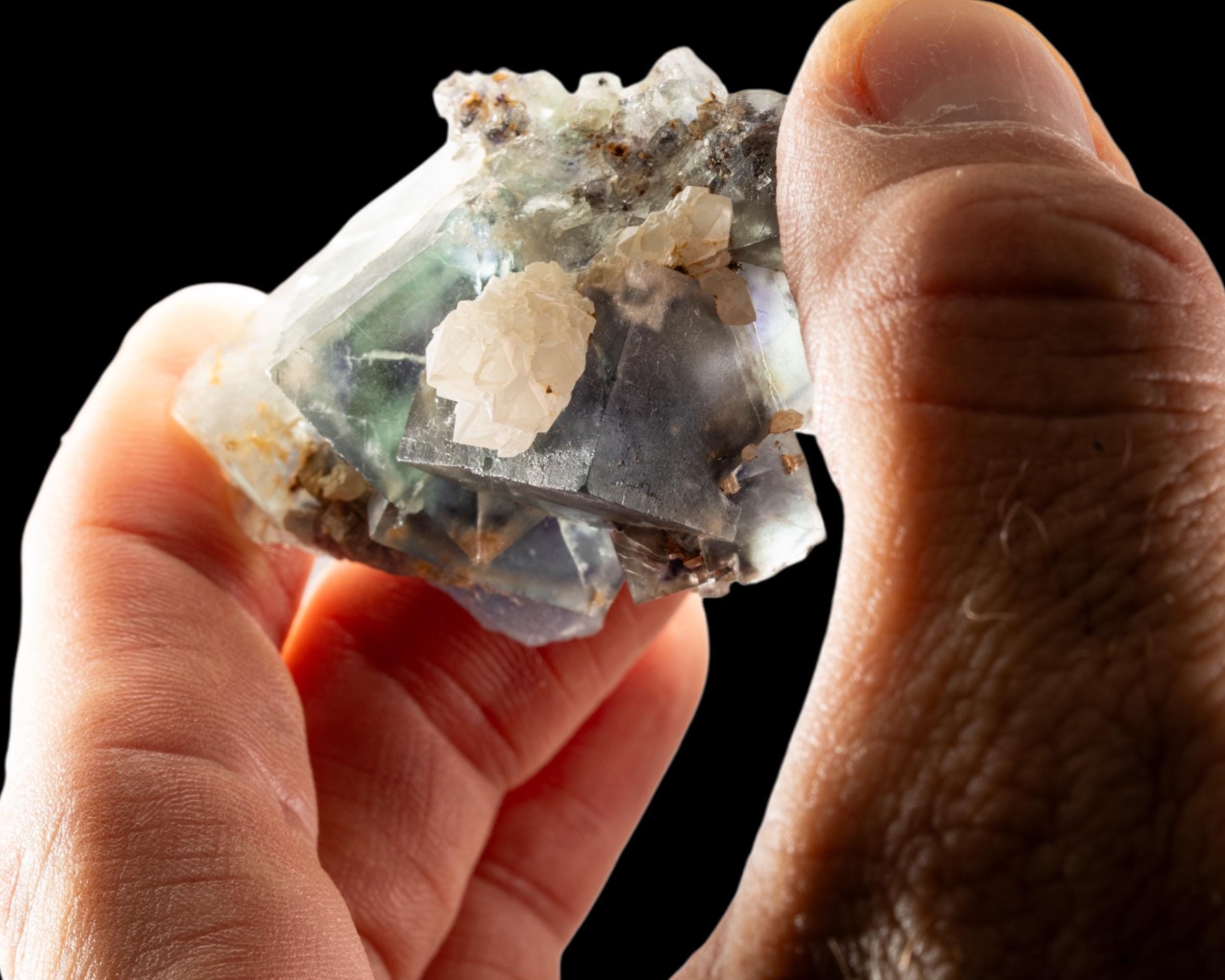 Okorusu Fluorite Crystal Cluster, Green and Purple Cubic Mineral Specimen, Namibia - Image 9