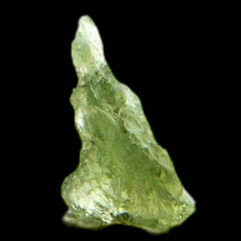 Moldavite set, five raw green tektite pieces, chlum, czech republic