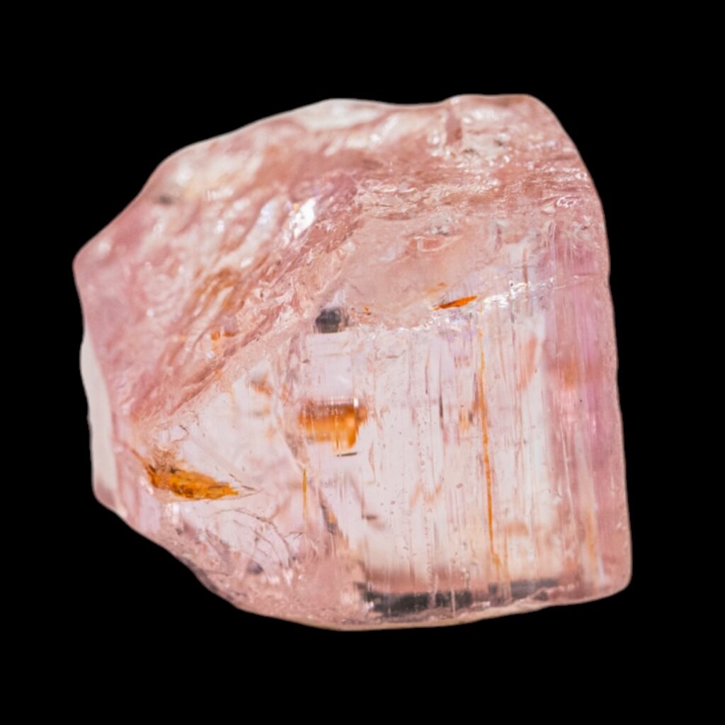 Pink imperial topaz crystal, raw pink topaz specimen, ouro preto brazil, natural mineral specimen
