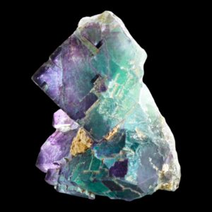 Fluorite Crystal Cluster, Purple Green Zoned Cubic Fluorite, Okorusu Mine, Namibia, Natural Mineral Specimen
