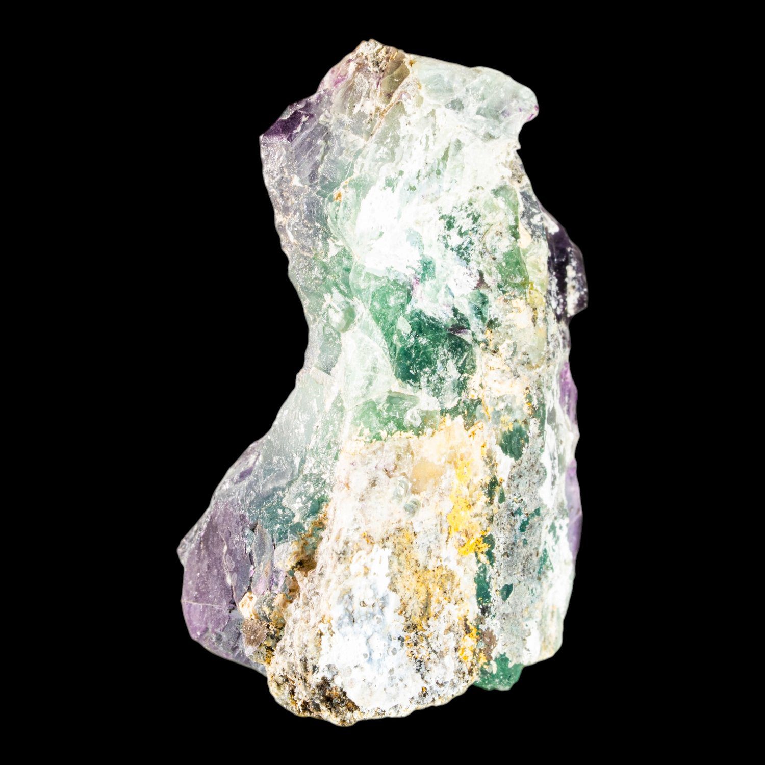 Fluorite Crystal Cluster, Purple Green Zoned Cubic Fluorite, Okorusu Mine, Namibia, Natural Mineral Specimen - Image 4