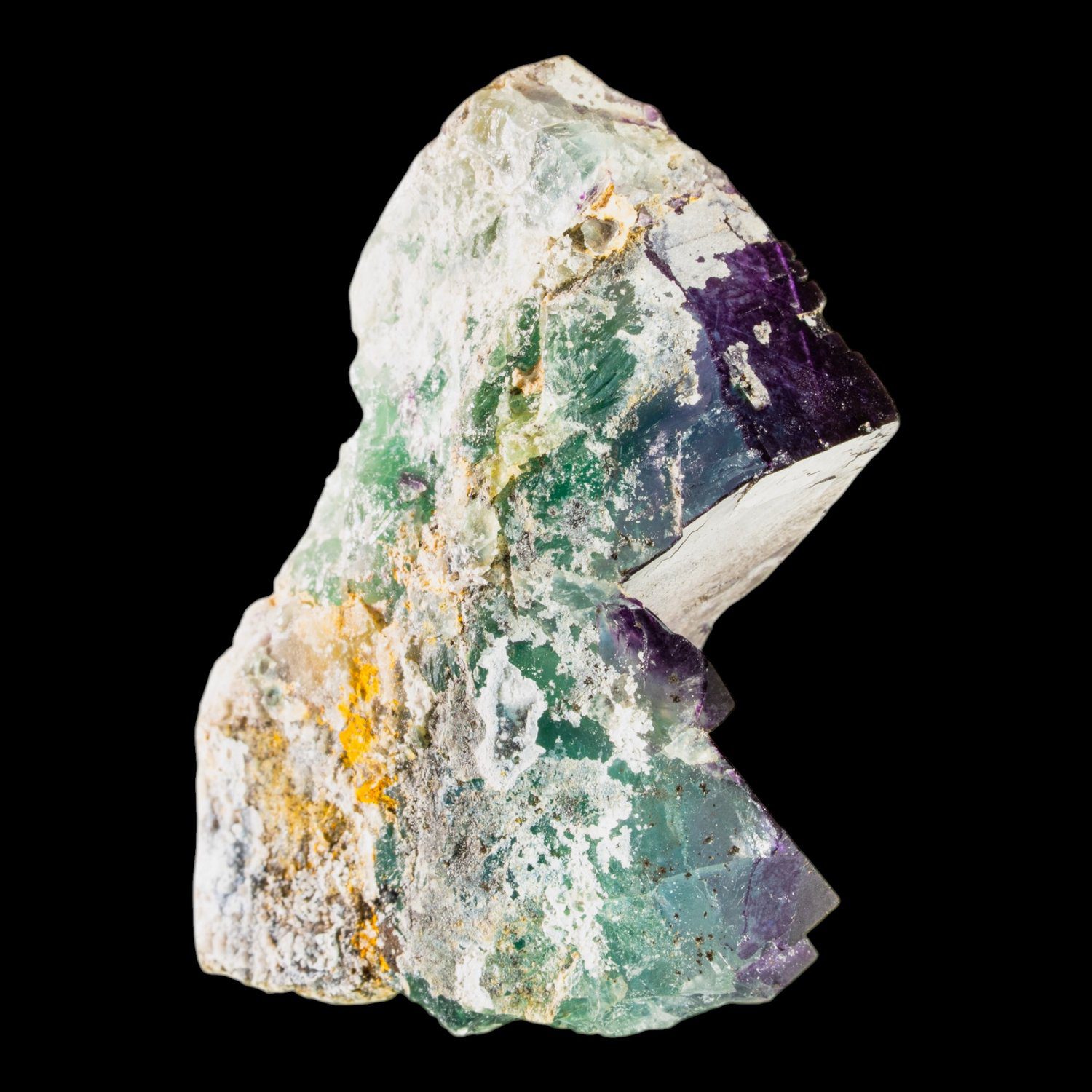 Fluorite Crystal Cluster, Purple Green Zoned Cubic Fluorite, Okorusu Mine, Namibia, Natural Mineral Specimen - Image 5