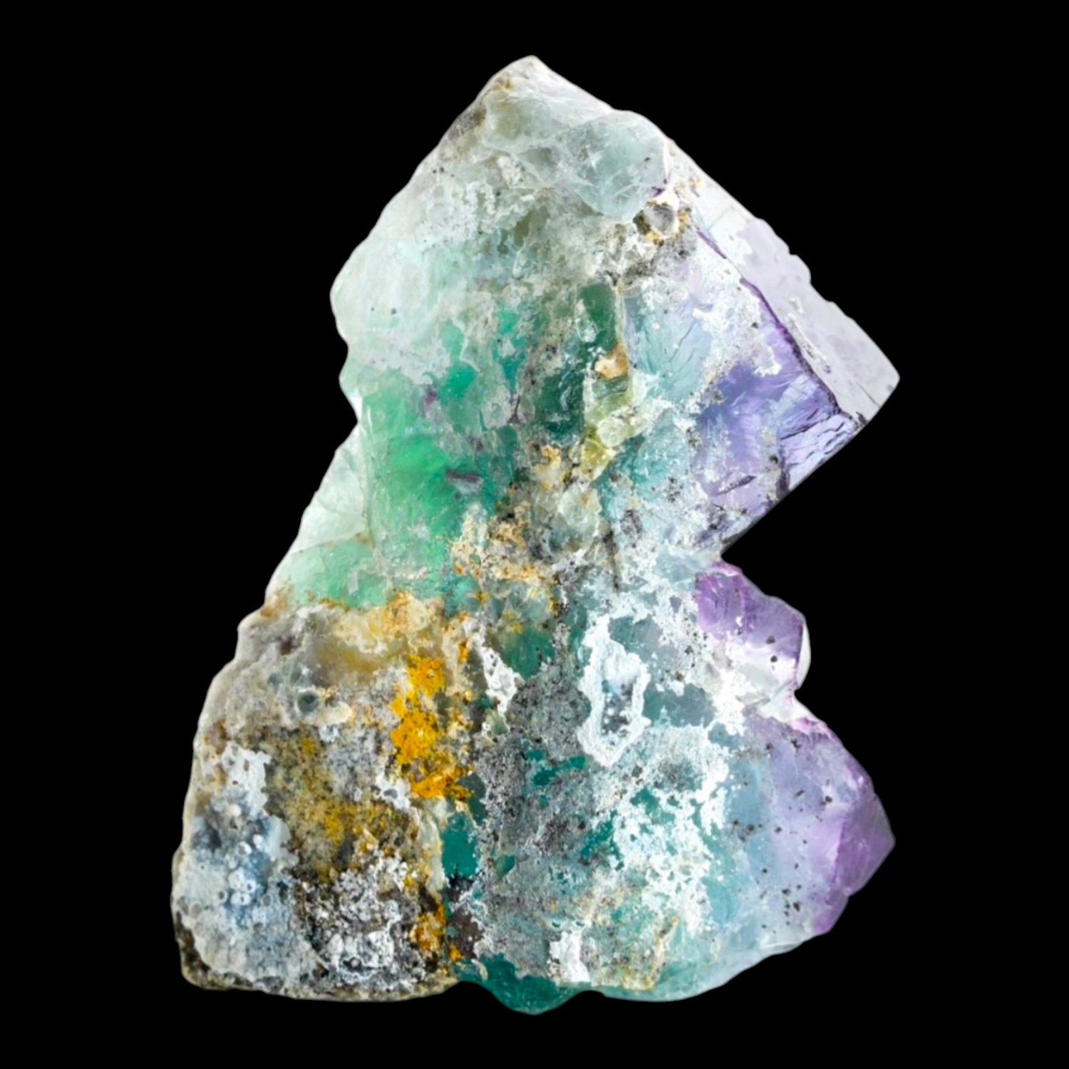 Fluorite Crystal Cluster, Purple Green Zoned Cubic Fluorite, Okorusu Mine, Namibia, Natural Mineral Specimen - Image 7