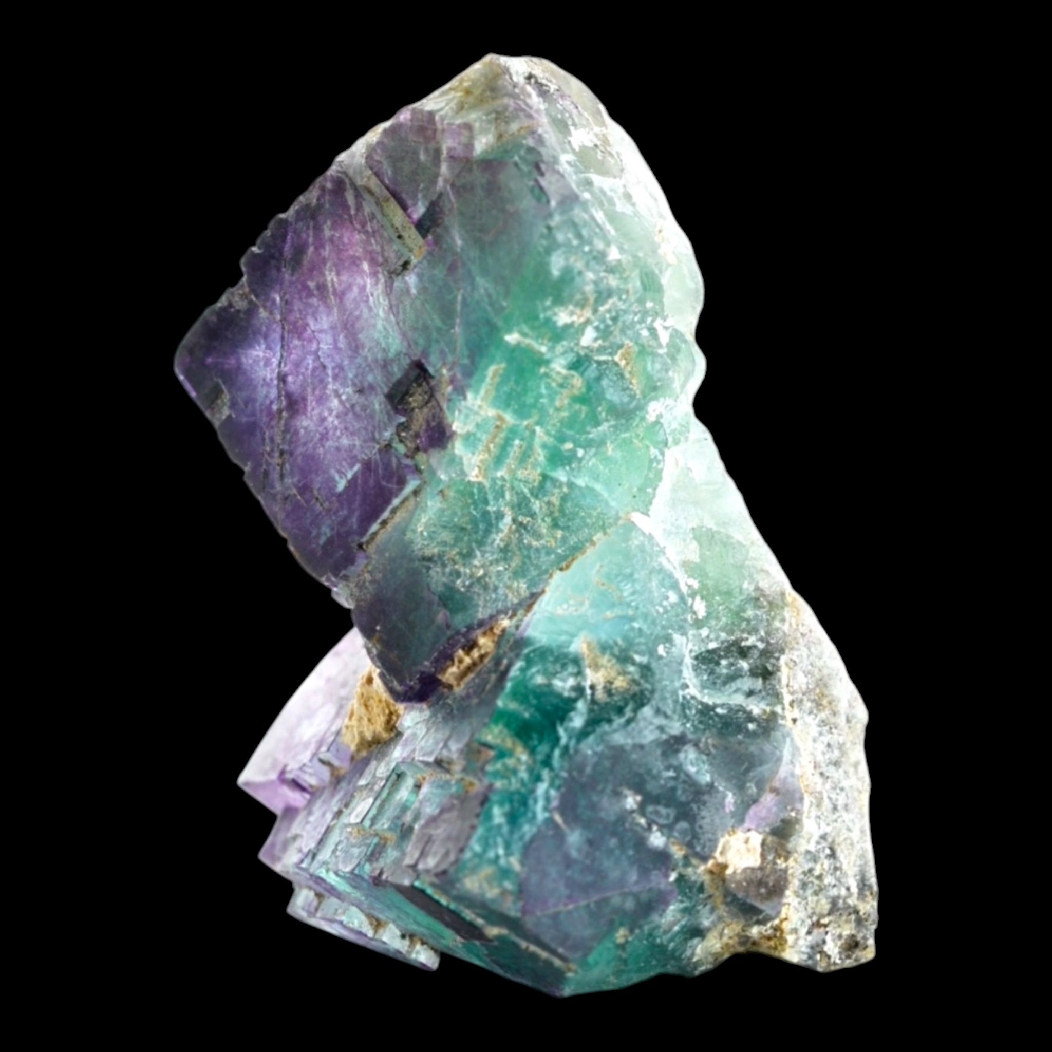 Fluorite Crystal Cluster, Purple Green Zoned Cubic Fluorite, Okorusu Mine, Namibia, Natural Mineral Specimen - Image 9