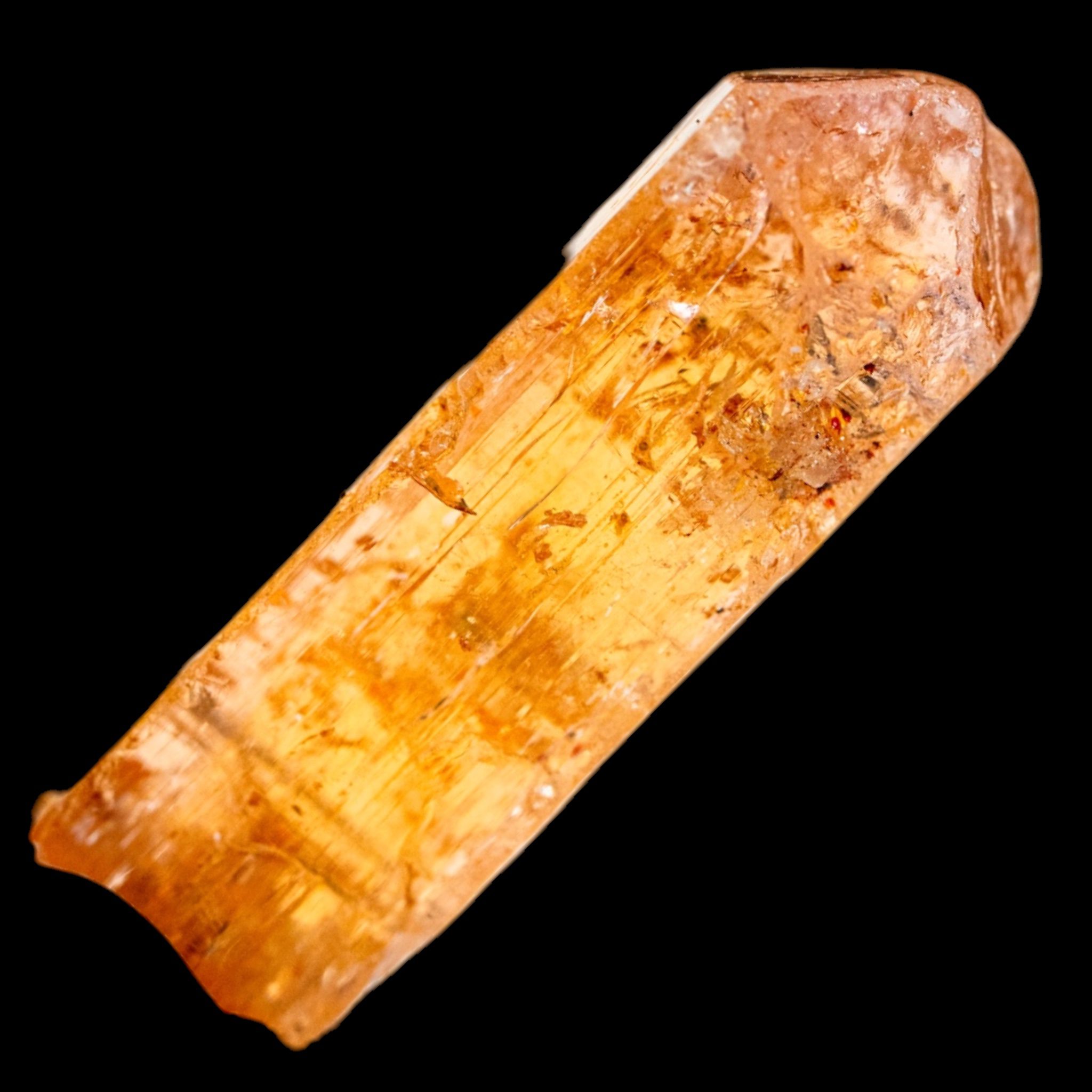 Imperial Topaz Crystal, Natural Golden Orange Sherry Topaz, Terminated Raw Mineral Specimen, Ouro Preto Brazil - Image 2