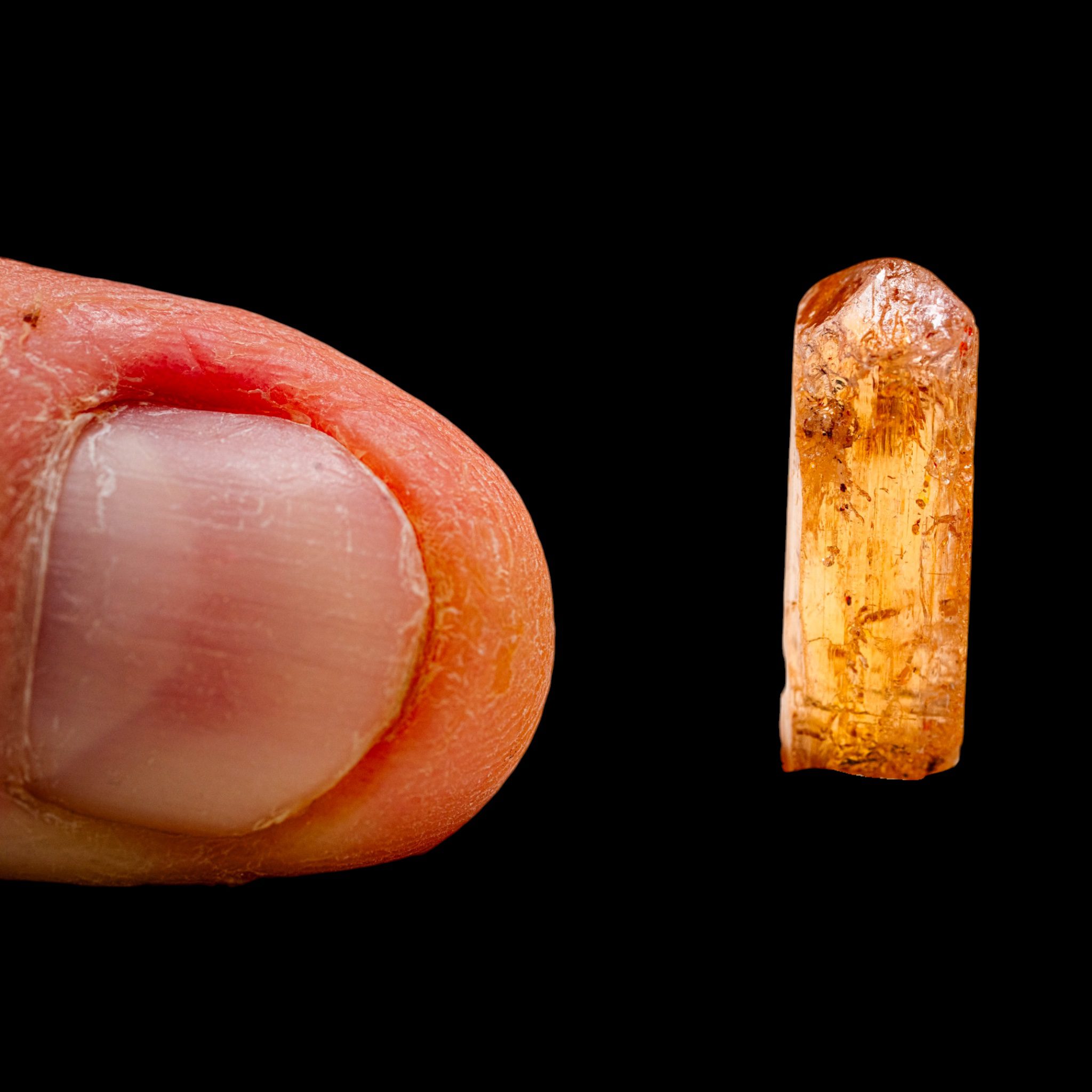 Imperial Topaz Crystal, Natural Golden Orange Sherry Topaz, Terminated Raw Mineral Specimen, Ouro Preto Brazil - Image 3