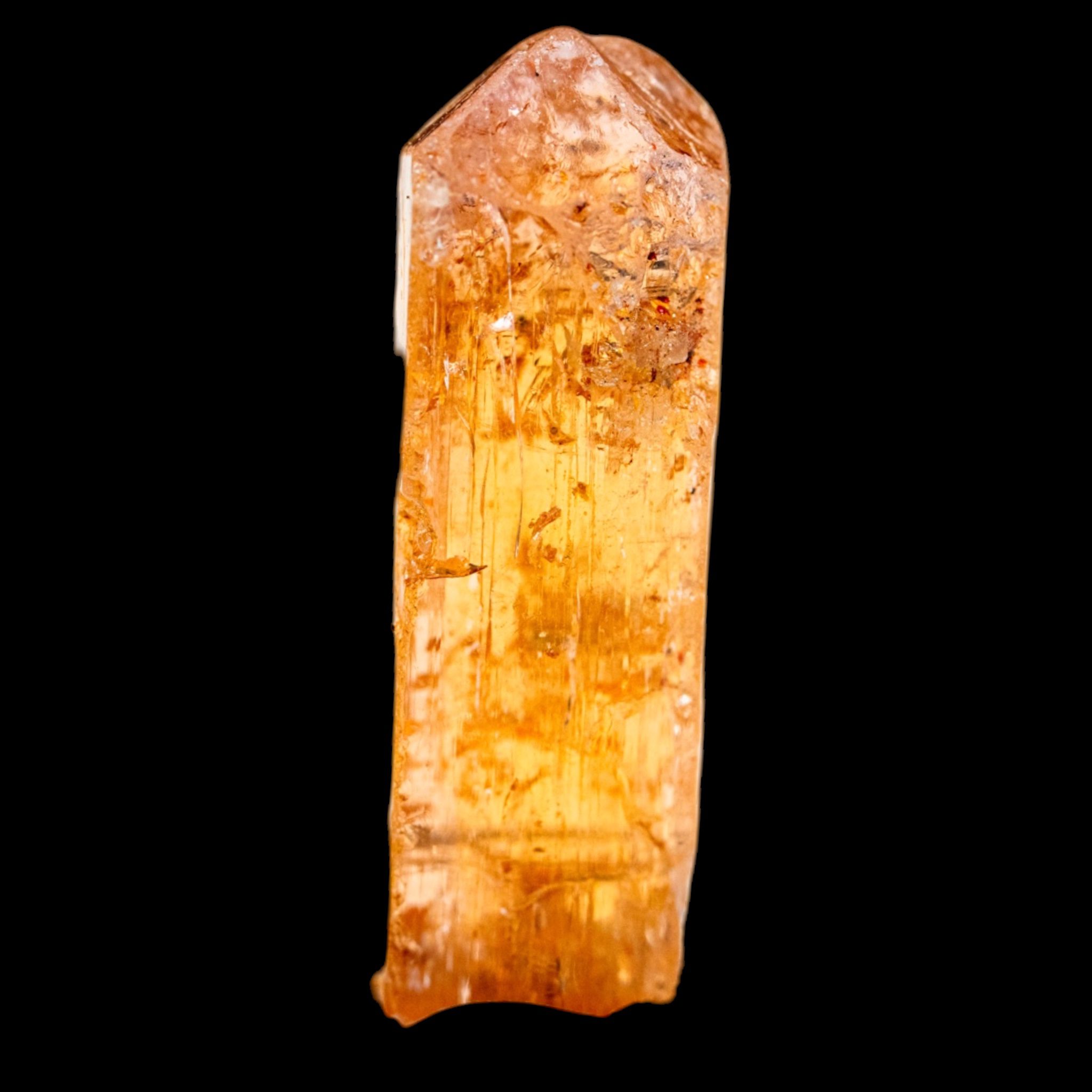Imperial Topaz Crystal, Natural Golden Orange Sherry Topaz, Terminated Raw Mineral Specimen, Ouro Preto Brazil - Image 6