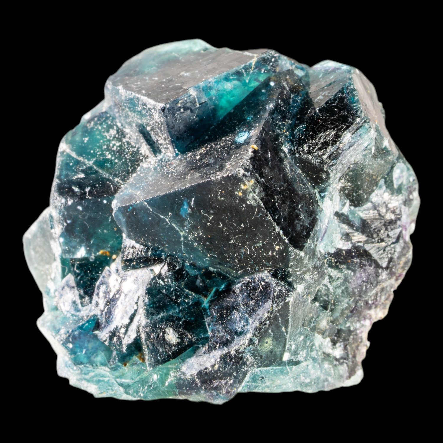 Fluorite Crystal Cluster, Dark Blue Teal Cubes, Butterfly Pocket, Okorusu Mine Namibia, Natural Mineral Specimen - Image 4