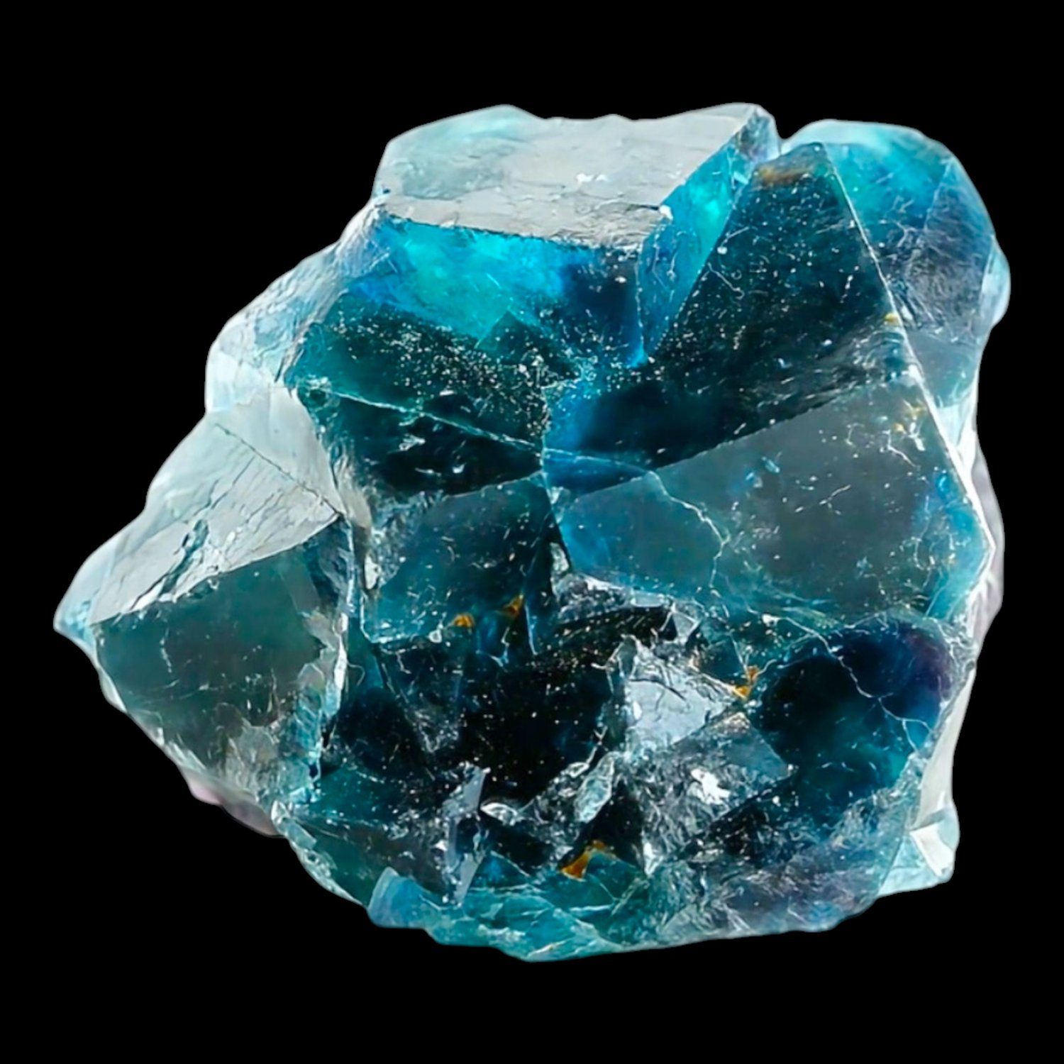 Fluorite Crystal Cluster, Dark Blue Teal Cubes, Butterfly Pocket, Okorusu Mine Namibia, Natural Mineral Specimen - Image 7
