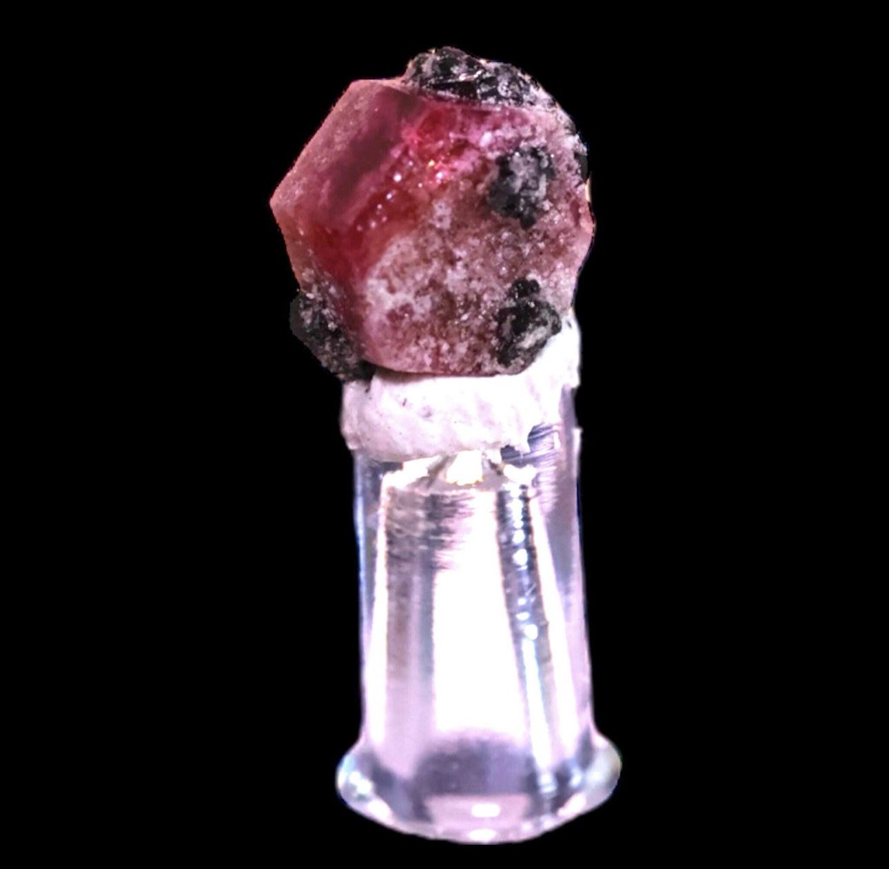 Red beryl crystal with bixbyite inclusions from utah natural red beryl specimen for collectors home decor mineral and crystal display - Image 2