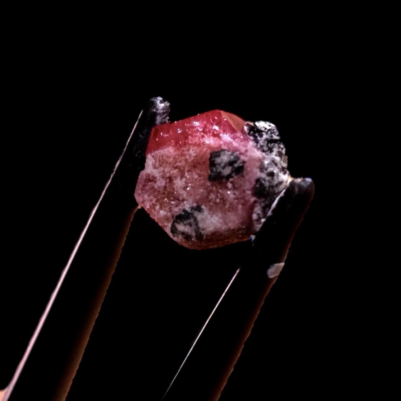 Red beryl crystal with bixbyite inclusions from utah natural red beryl specimen for collectors home decor mineral and crystal display - Image 5