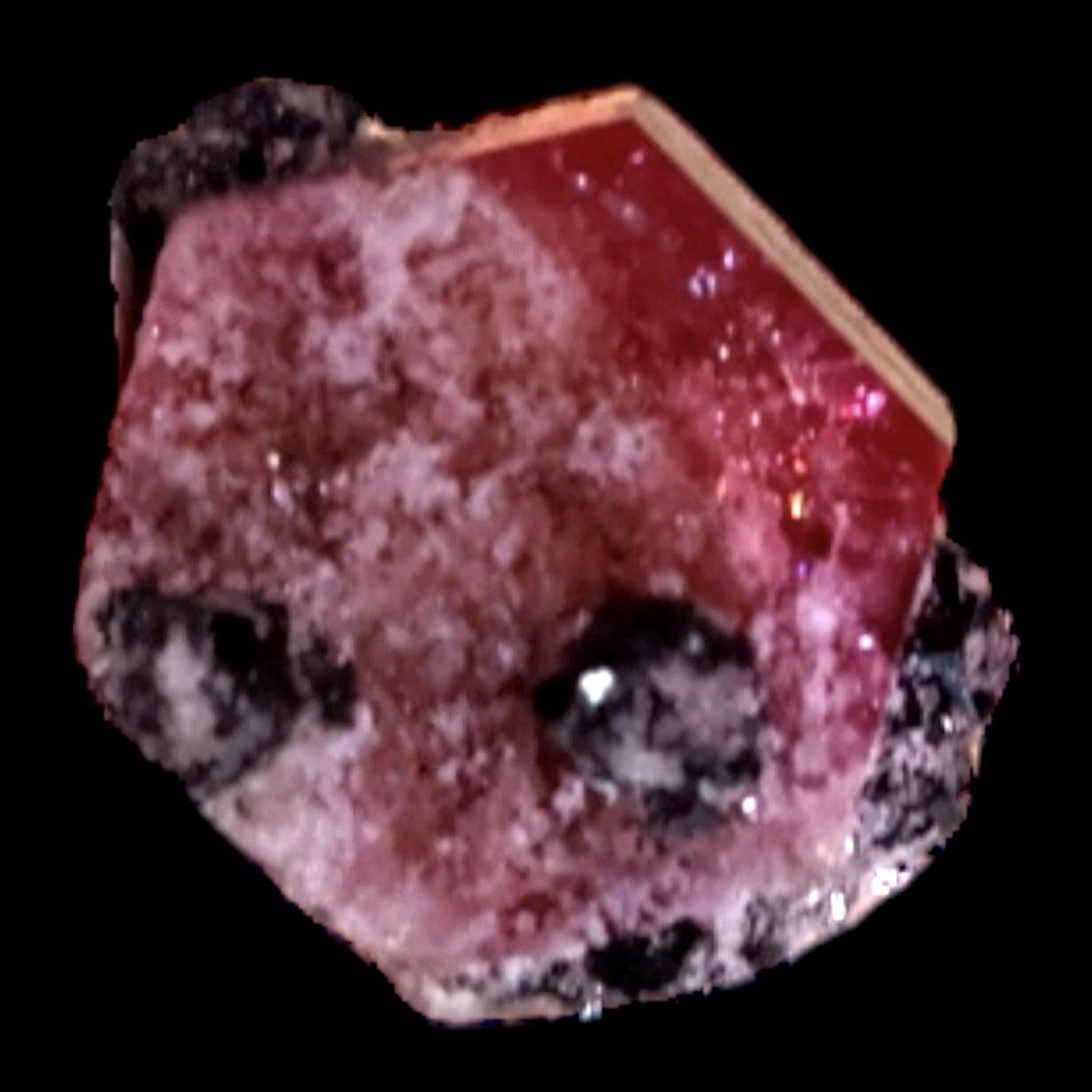 Red beryl crystal with bixbyite inclusions from utah natural red beryl specimen for collectors home decor mineral and crystal display - Image 6