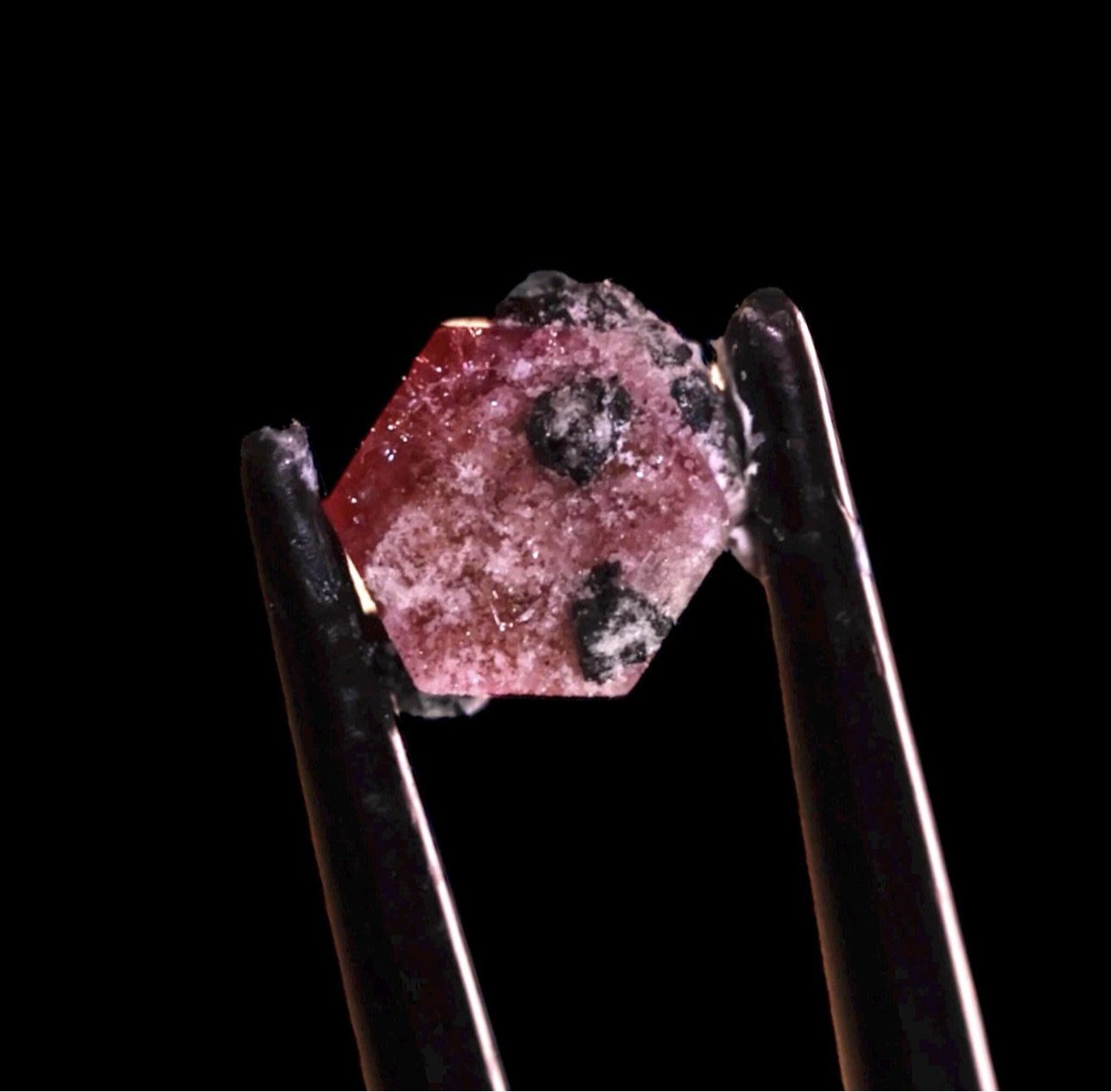 Red beryl crystal with bixbyite inclusions from utah natural red beryl specimen for collectors home decor mineral and crystal display - Image 7