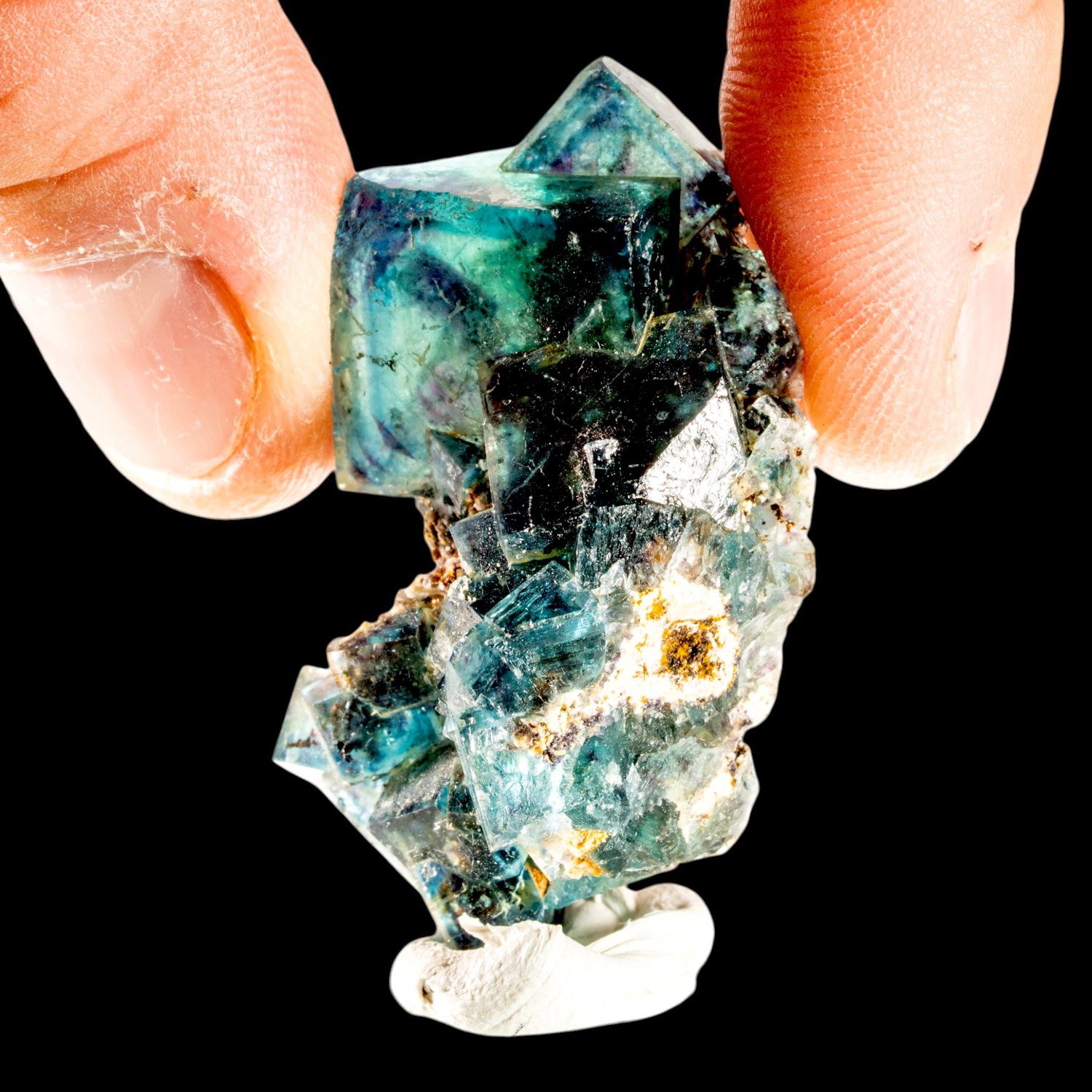 Fluorite Crystal Cluster, Blue Teal Cubic Crystals, Butterfly Pocket, Okorusu Mine Namibia, Natural Mineral Specimen - Image 5