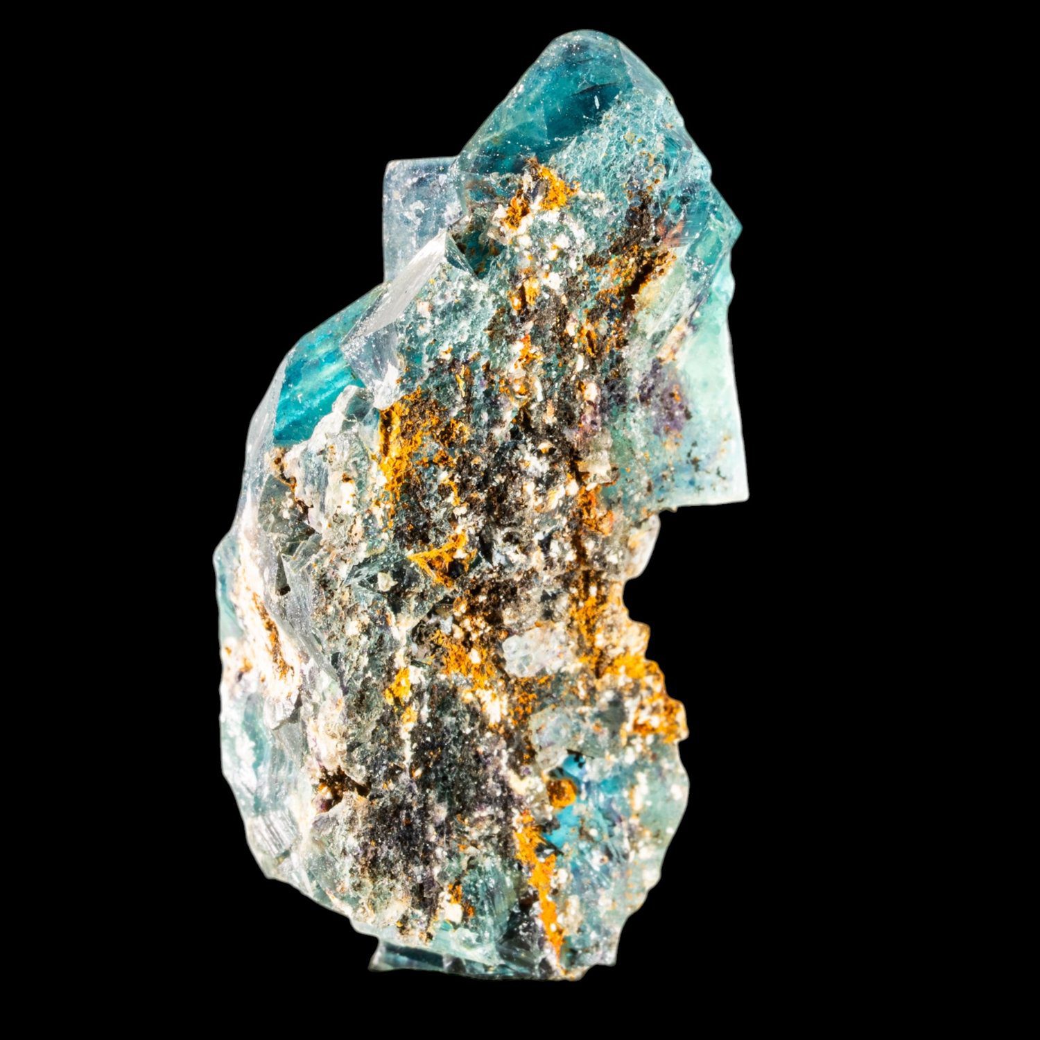 Fluorite Crystal Cluster, Blue Teal Cubic Crystals, Butterfly Pocket, Okorusu Mine Namibia, Natural Mineral Specimen - Image 6