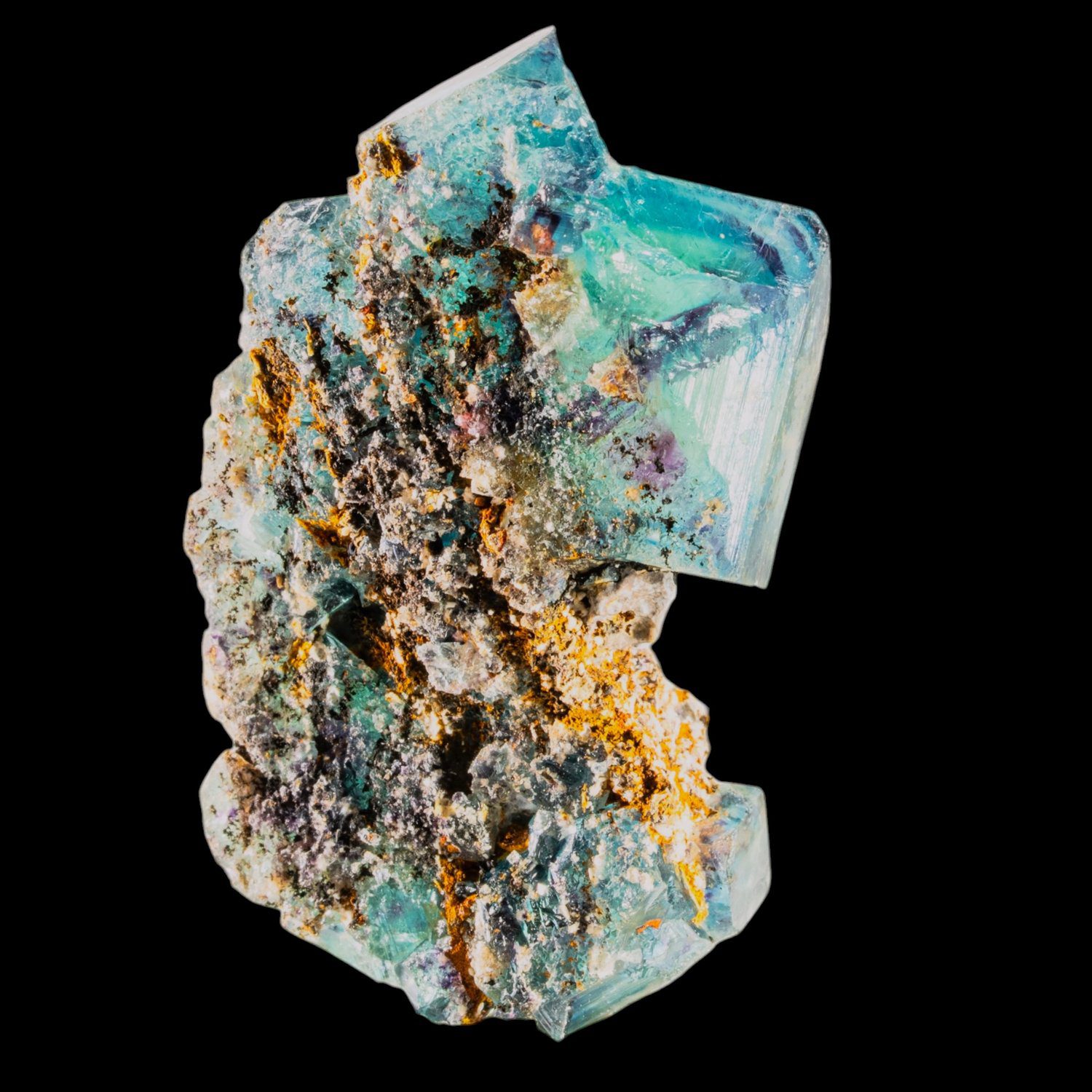 Fluorite Crystal Cluster, Blue Teal Cubic Crystals, Butterfly Pocket, Okorusu Mine Namibia, Natural Mineral Specimen - Image 7