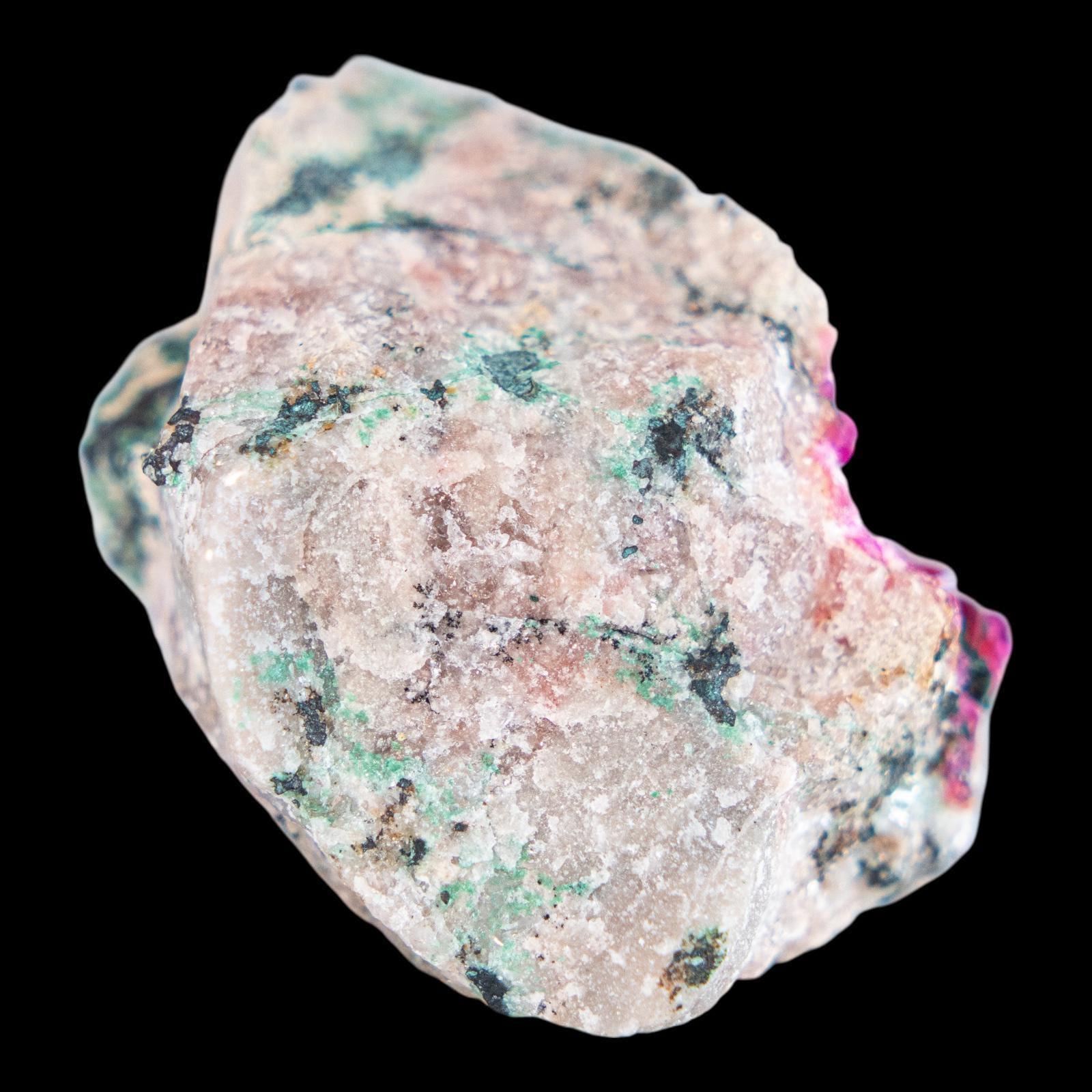 Cobaltoan dolomite crystal, vivid pink dolomite with malachite, natural mineral specimen from kipushi, collector crystal - Image 2