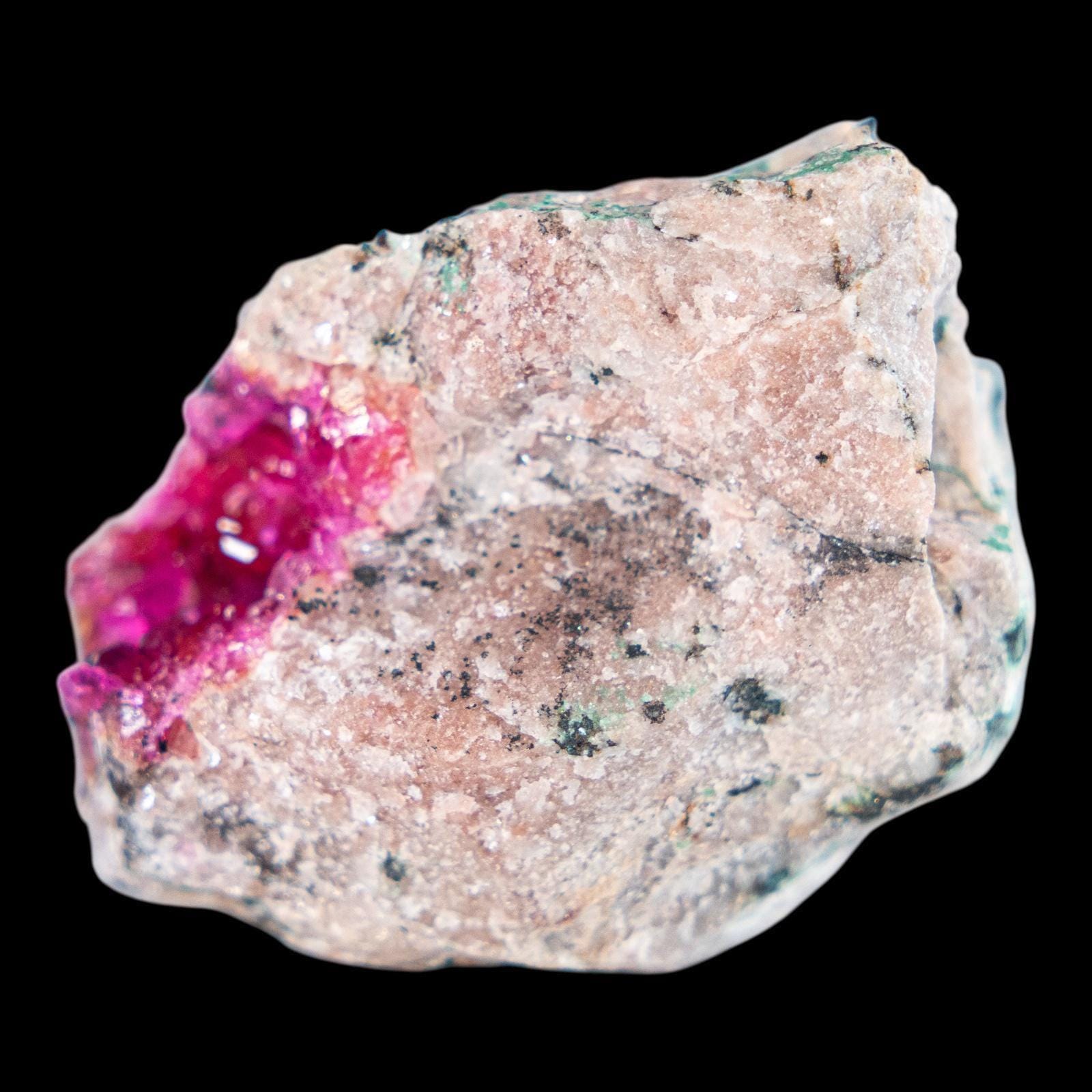 Cobaltoan dolomite crystal, vivid pink dolomite with malachite, natural mineral specimen from kipushi, collector crystal - Image 6