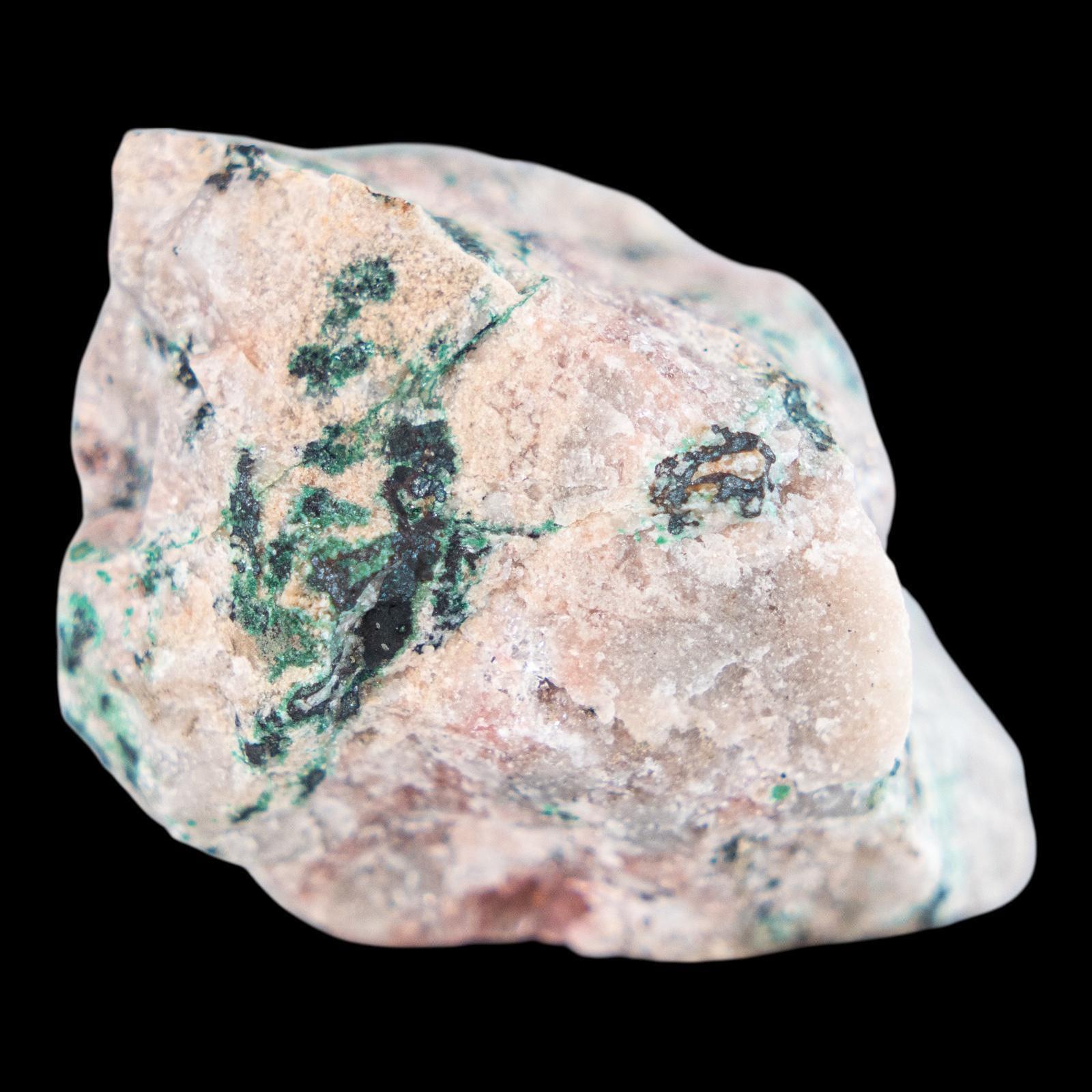 Cobaltoan dolomite crystal, vivid pink dolomite with malachite, natural mineral specimen from kipushi, collector crystal - Image 7